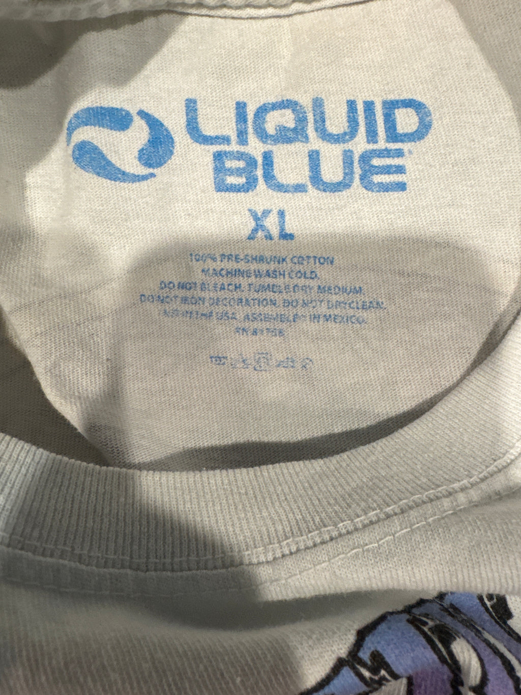 00s Grateful Dead 94 Fall Tour Double Sided Liquid Blue Tie Dye T-Shirt XL