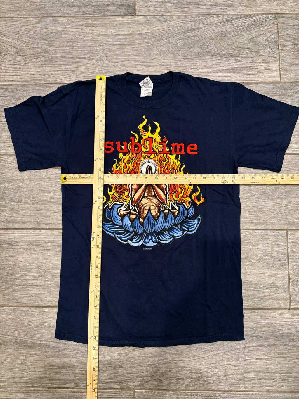 00s Sublime Band Lotus Navy Blue T-Shirt Medium