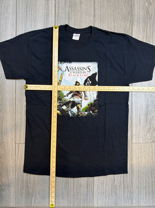 Assassin's Creed Black Flag Video Game Promo Pirate Black T-Shirt Large