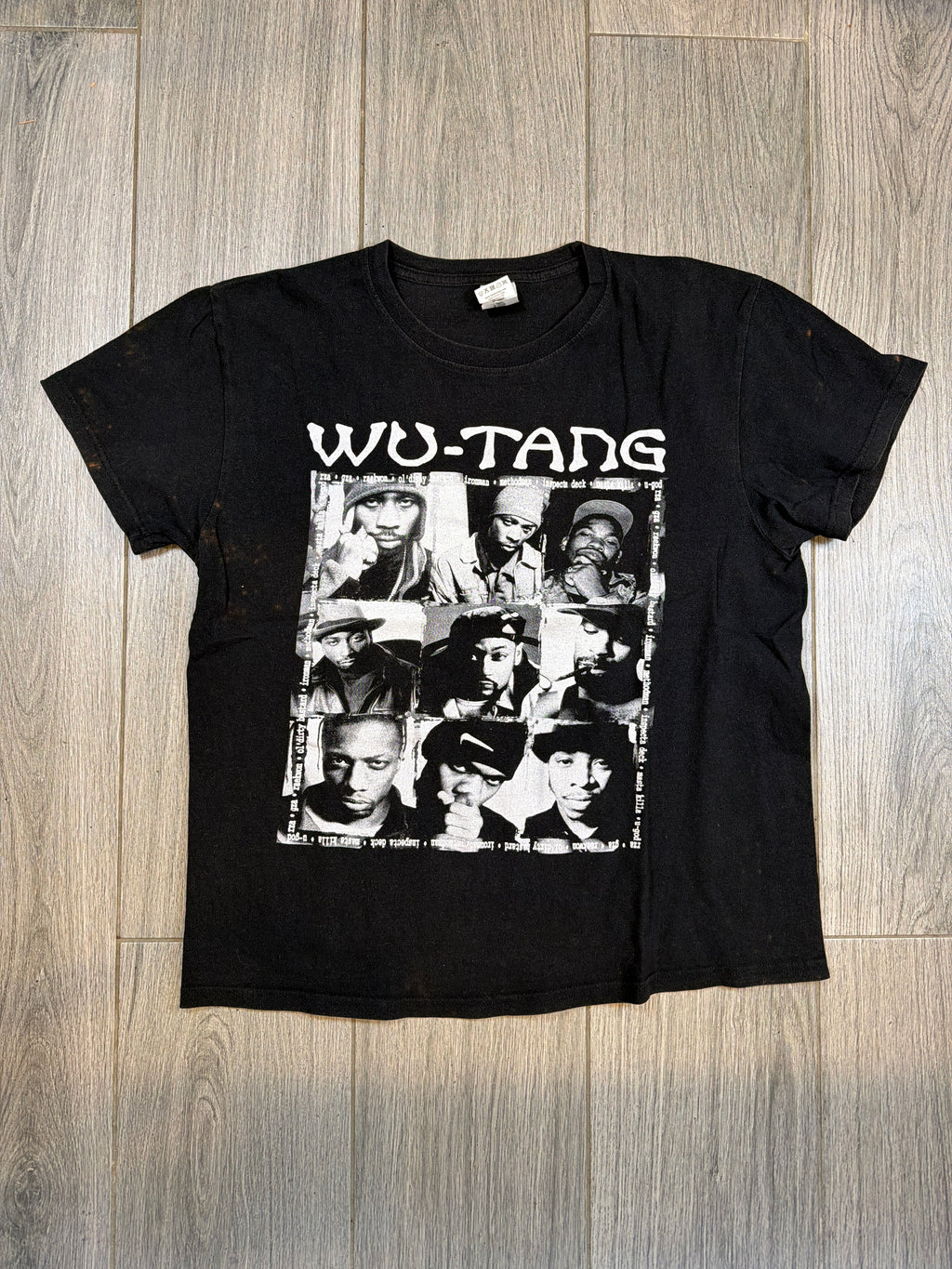 90s Wu Tang Forever White Hip Hop Rap Black T-Shirt M/L