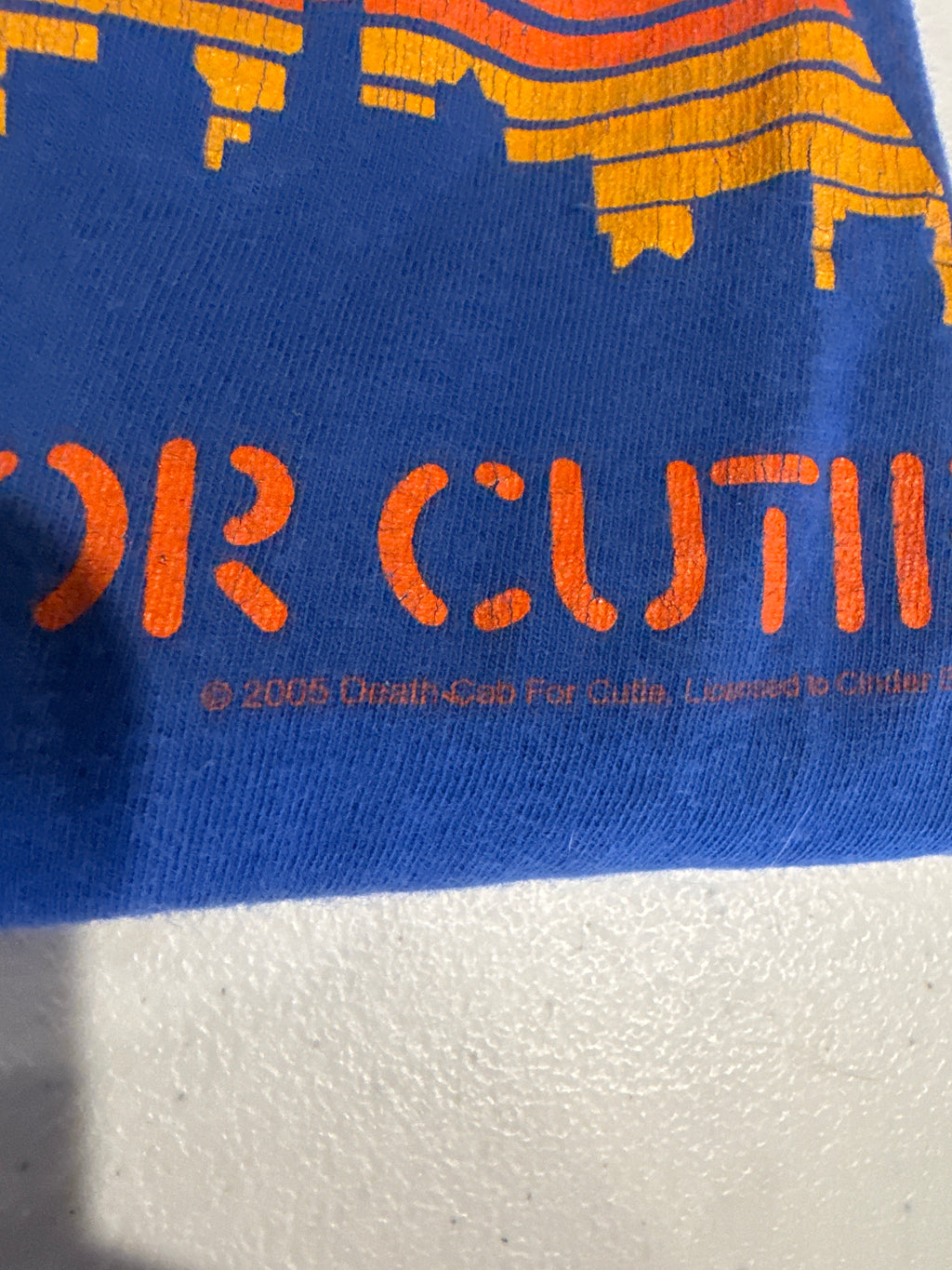 Death Cab For Cutie 2001 Seattle American Apparel Blue T-Shirt Small