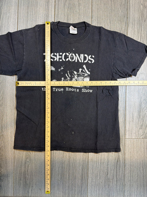 7 Seconds True Roots Show 2000 Tour Double Sided Hard Core Black T-Shirt Large