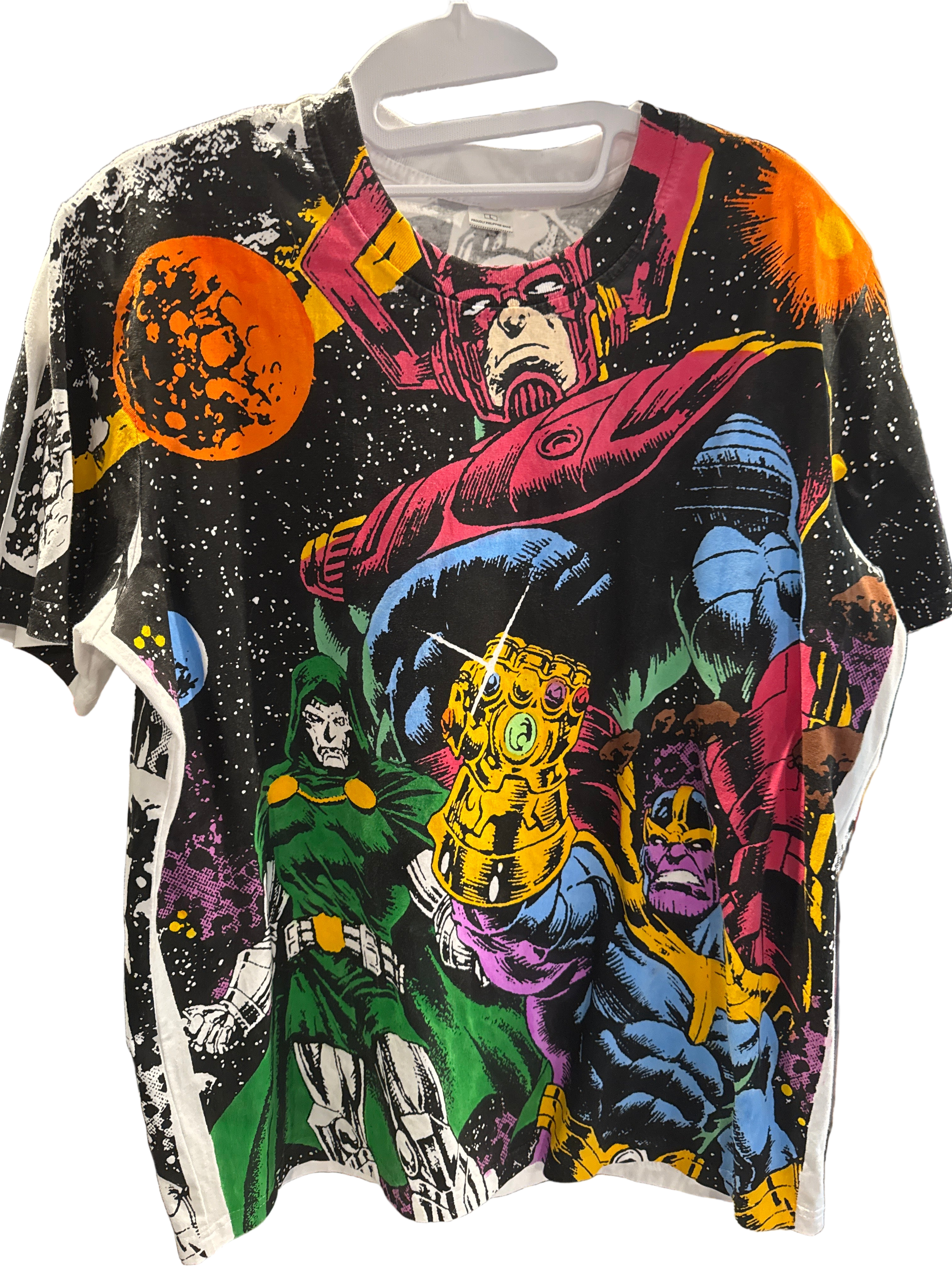 00s Marvel Villains AOP Boot Graphic T Shirt White M/L Philippine