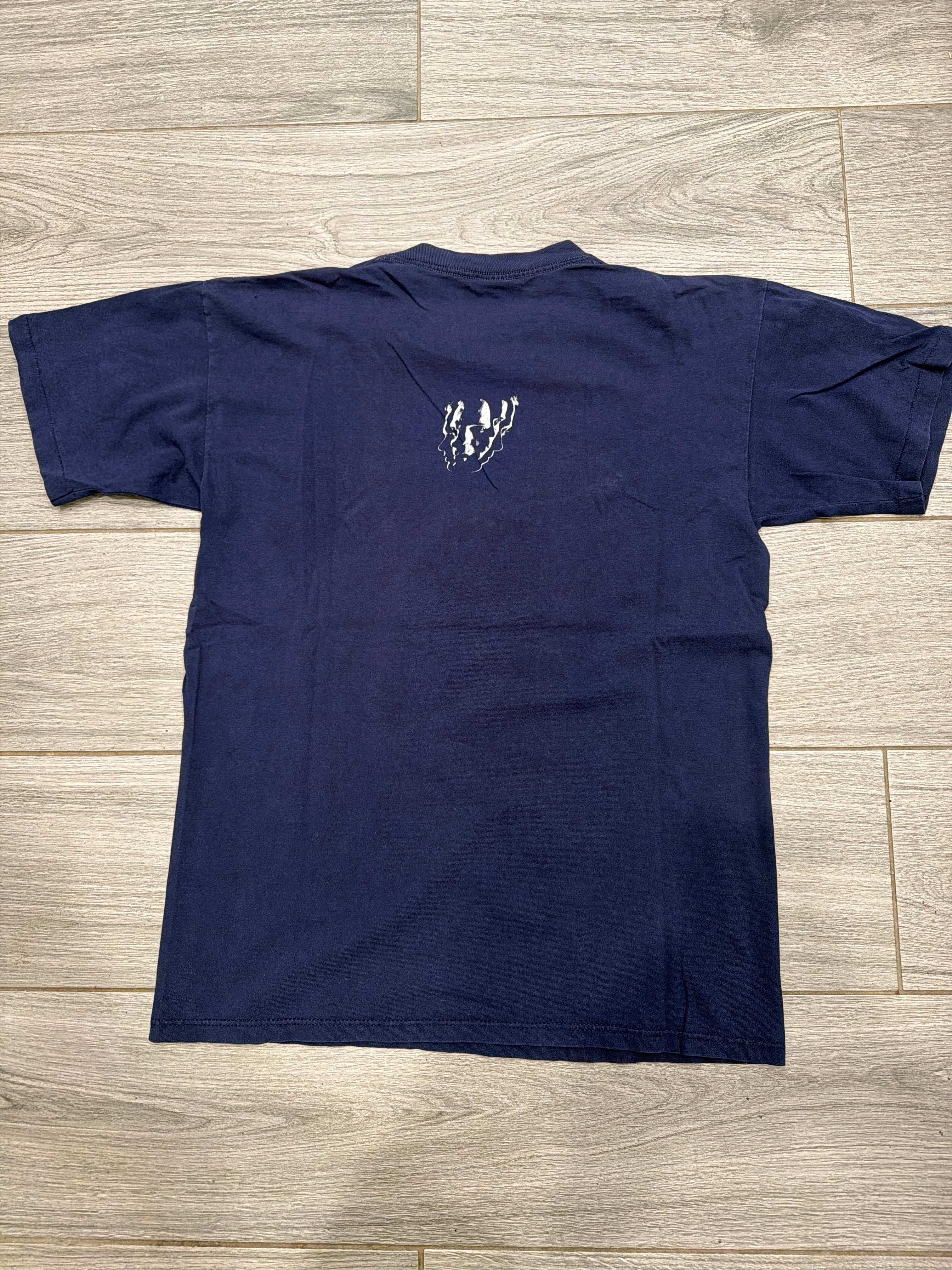 1994 The Tragically Hip Day For Night Album Blue T-Shirt Large Brockum