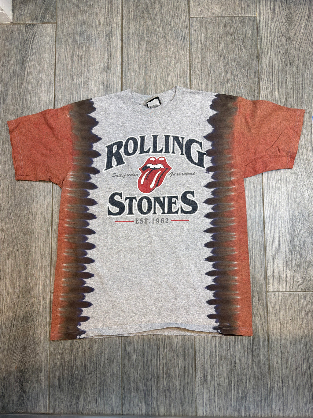 2002 Rolling Stones Est 1962 Liquid Blue Tie Dye T-Shirt Large