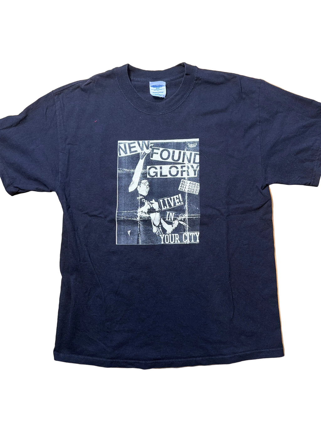 New Found Glory Live In Your City 00s Y2K Punk Band Black T-Shirt Large