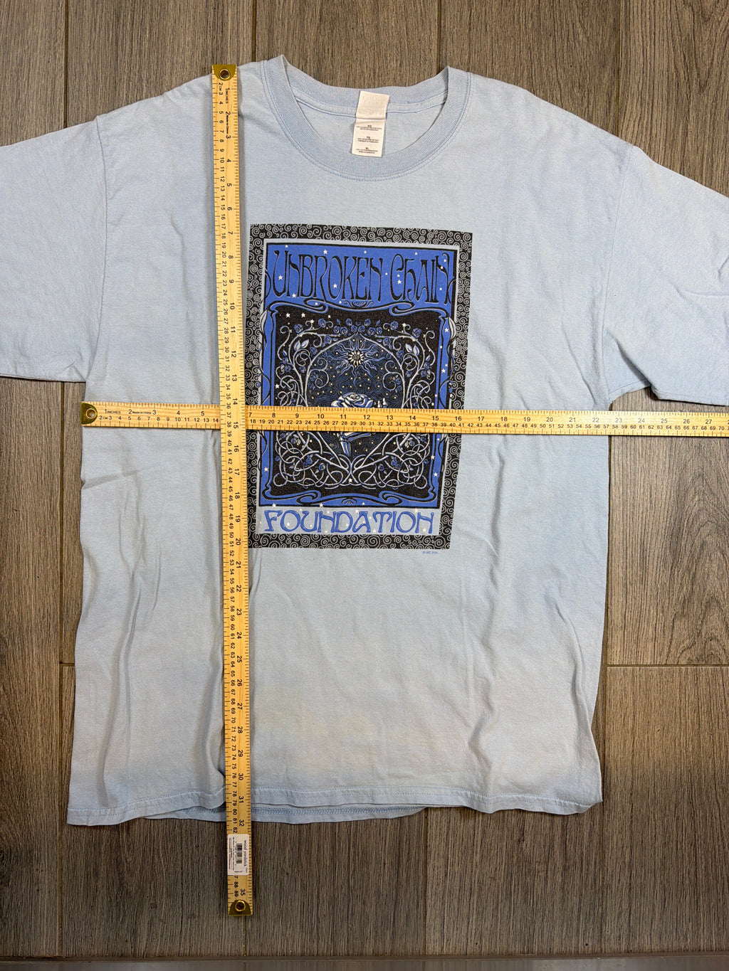 Phil Lesh Unbroken Chain Foundation 2010 Distressed Blue T-Shirt XL