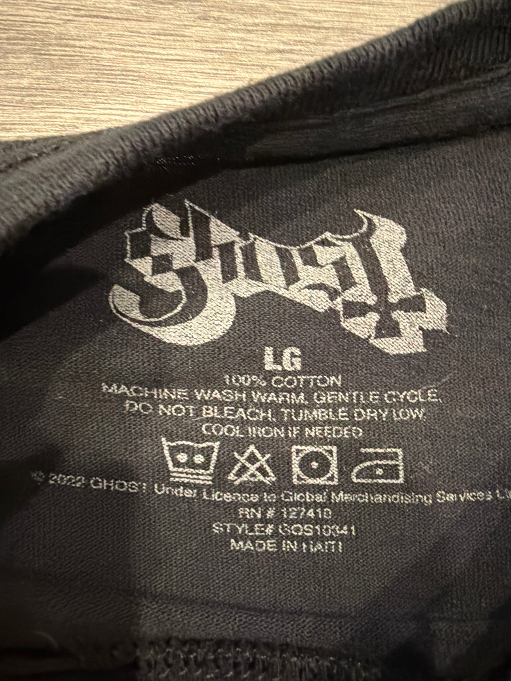 2022 Ghost Band Papa Emeritus Graphic Metal Black T-Shirt Large