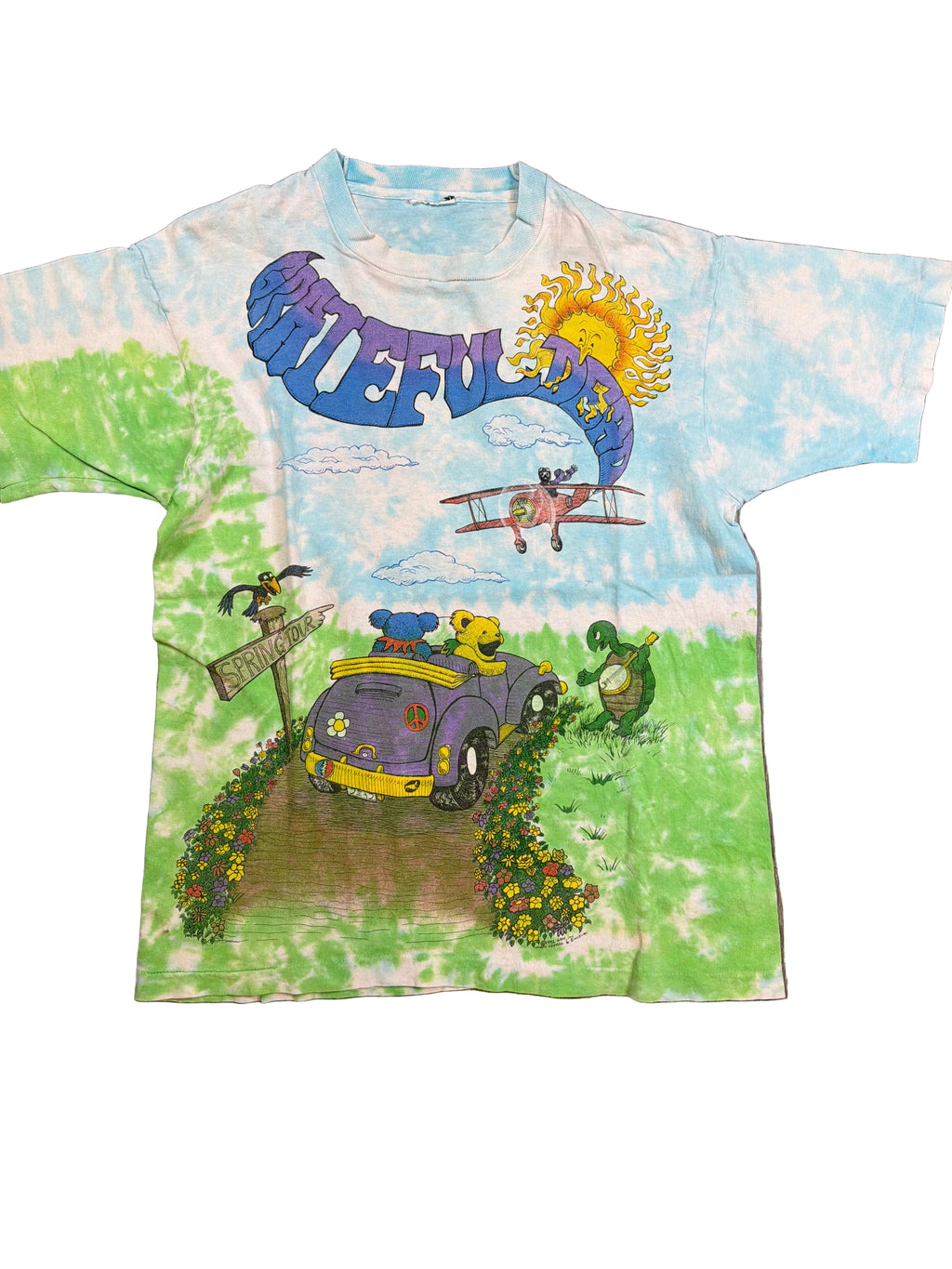 Grateful Dead Spring Tour 1992 Liquid Blue Tie Dye T-Shirt Large