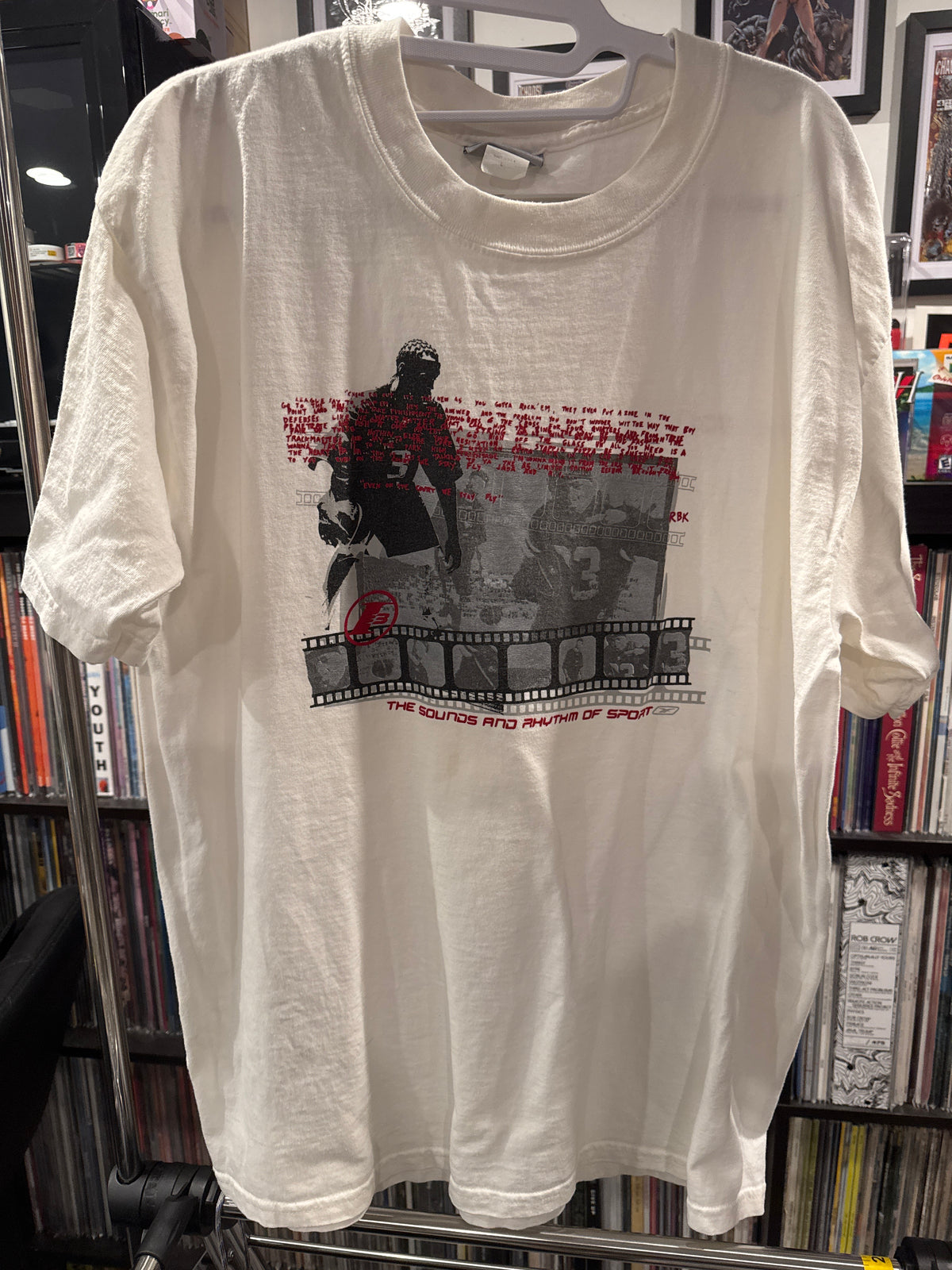 00s Reebok Allen Iverson Jadakiss i3 Basketball Sports T Shirt White L