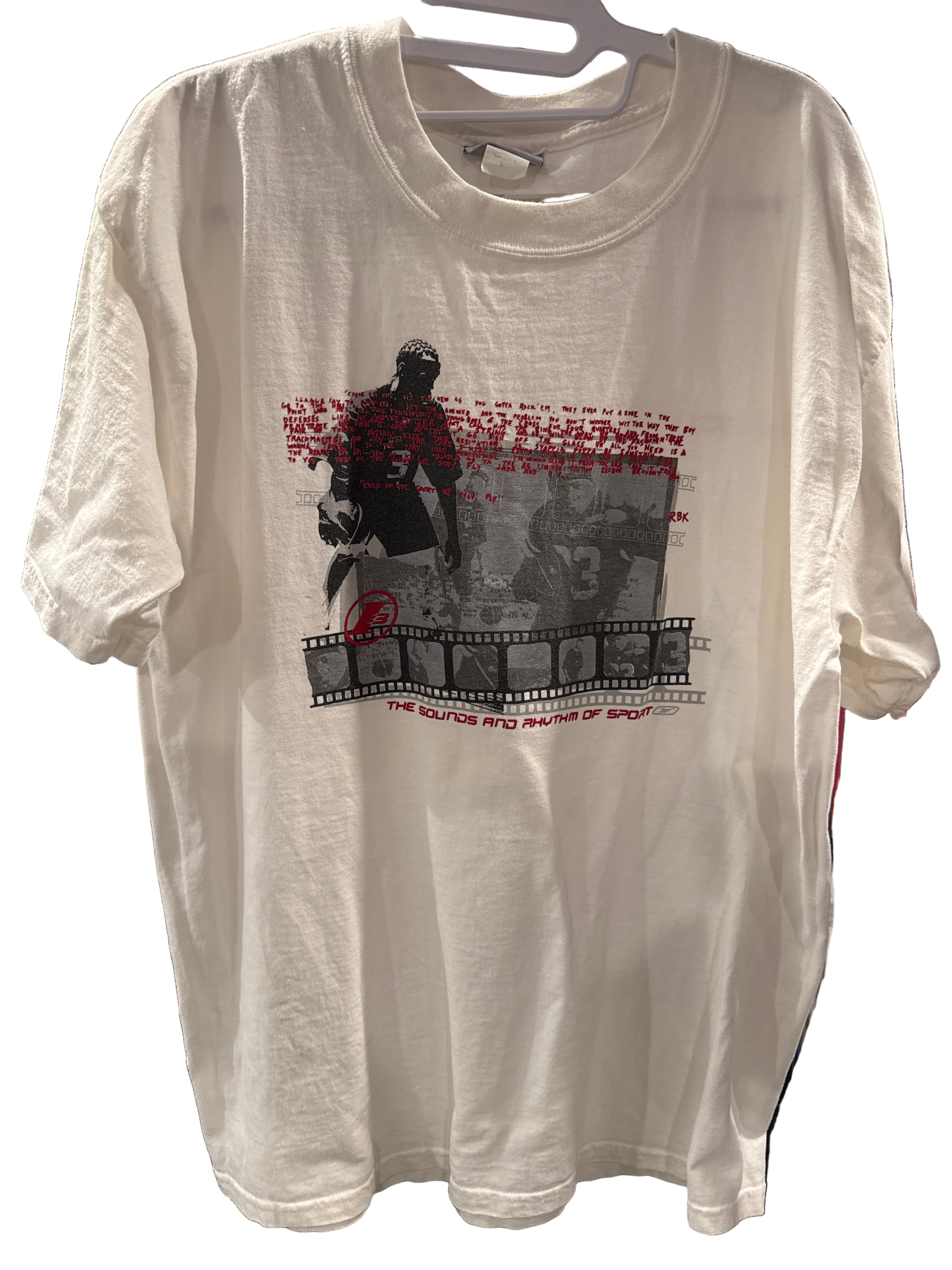 00s Reebok Allen Iverson Jadakiss i3 Basketball Sports T Shirt White L