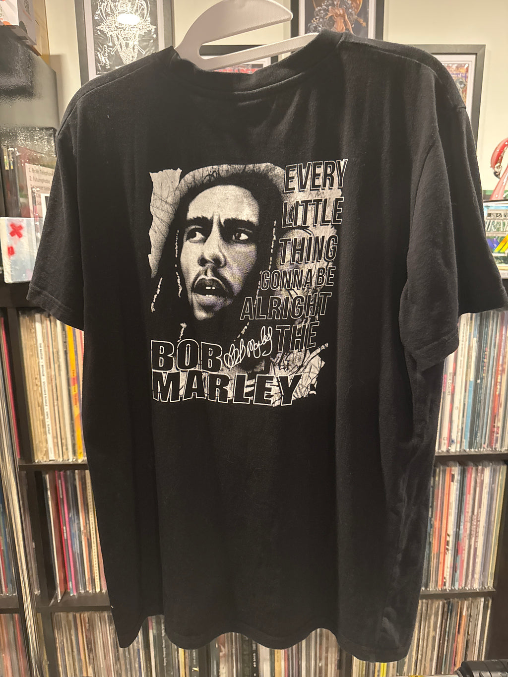 1997 Bob Marley Face Graphic Every Little Thing Rasta King T-Shirt Large