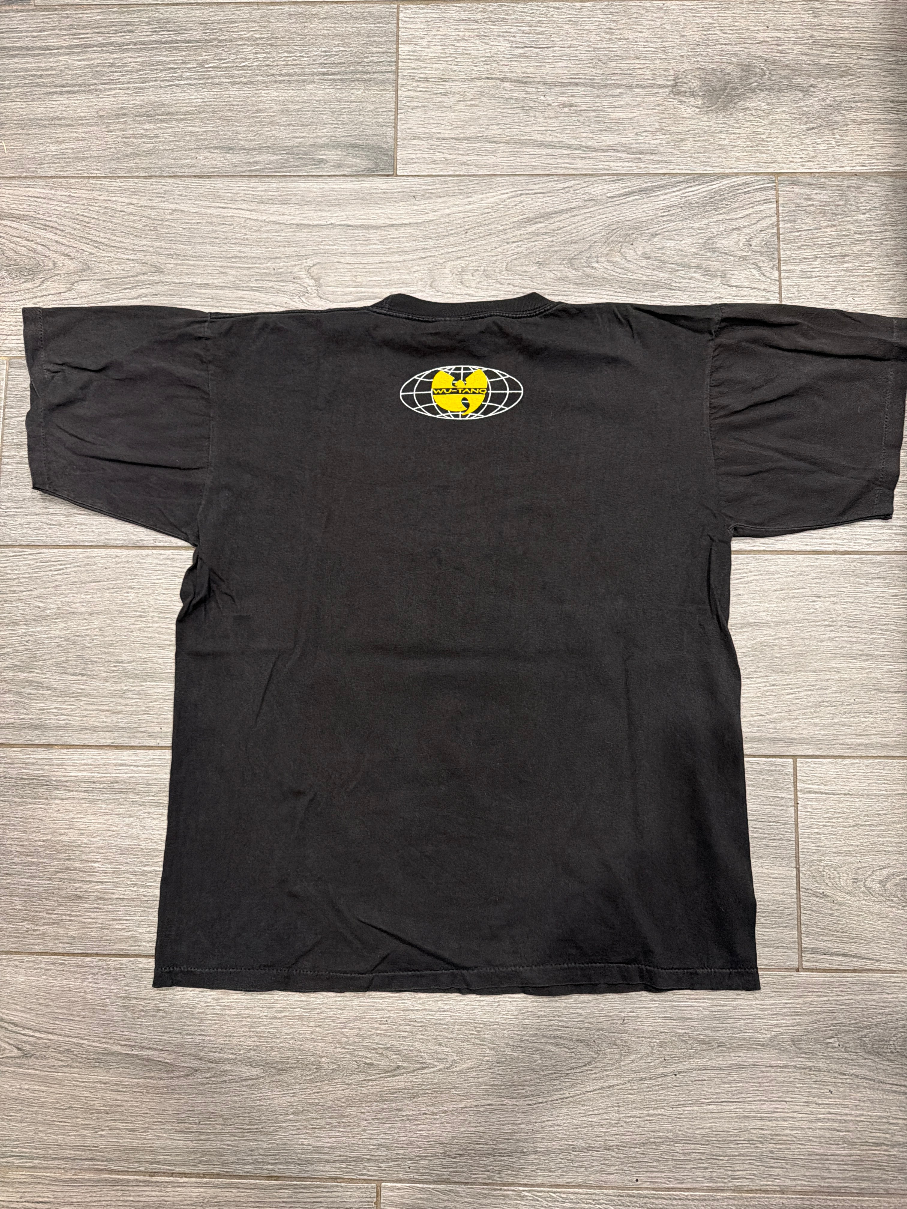 90s Wu Tang Clan Single Stitched Double Sided Black Red T-Shirt Large