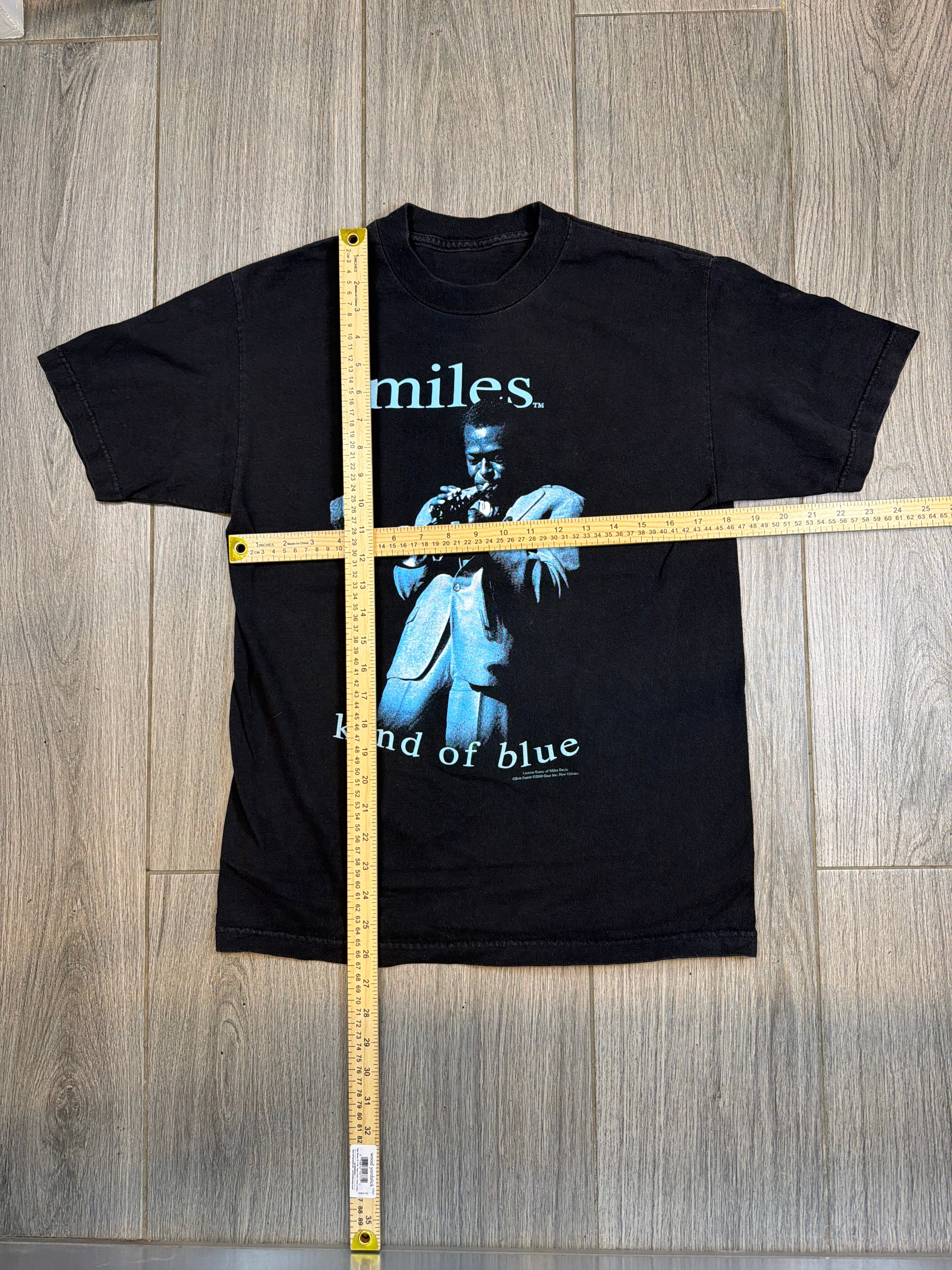2000 Miles Davis Kind of Blue Trumpet Black T-Shirt Medium