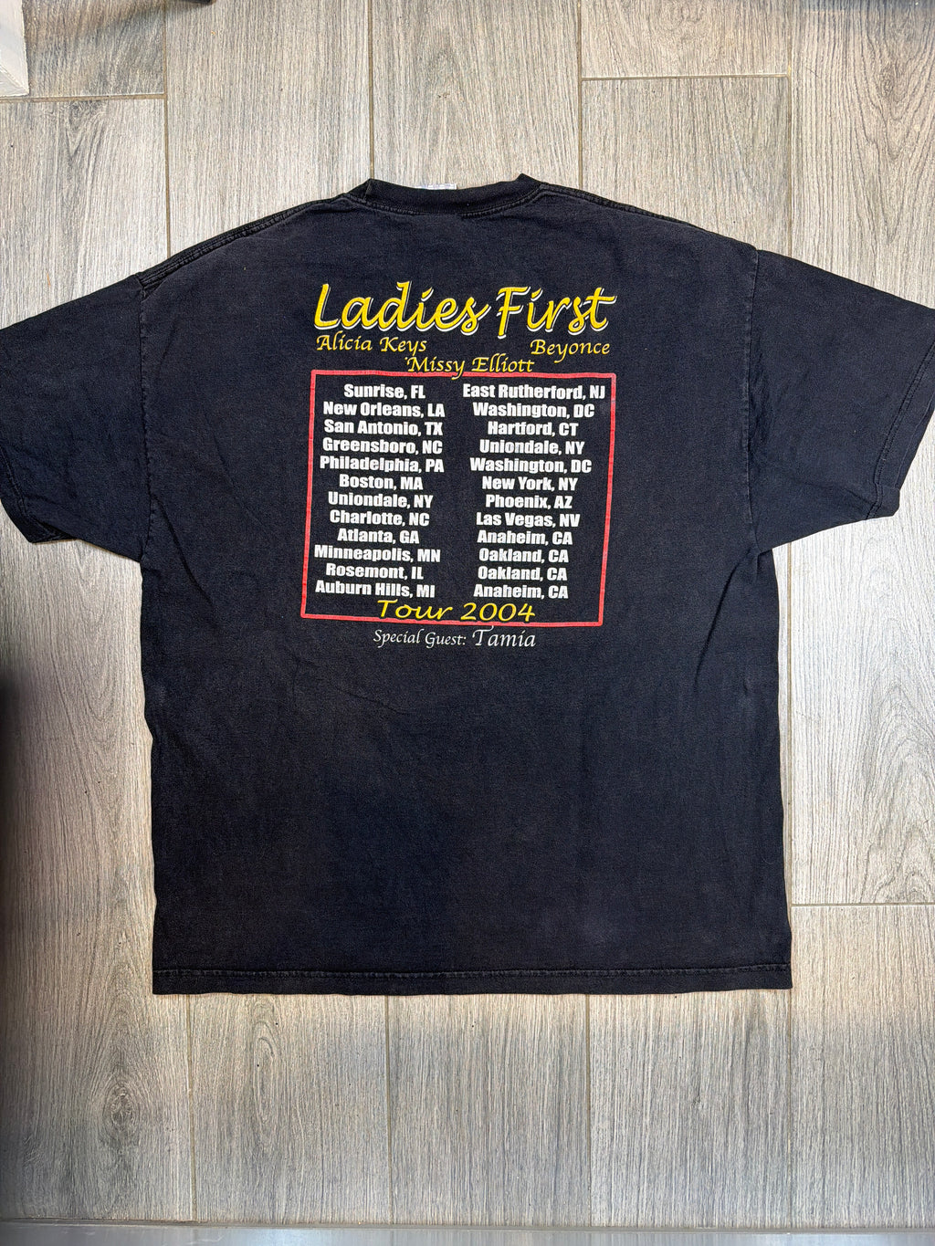 2004 Ladies First Tour Beyonce Missy Elliot Alicia Keys T-Shirt XL