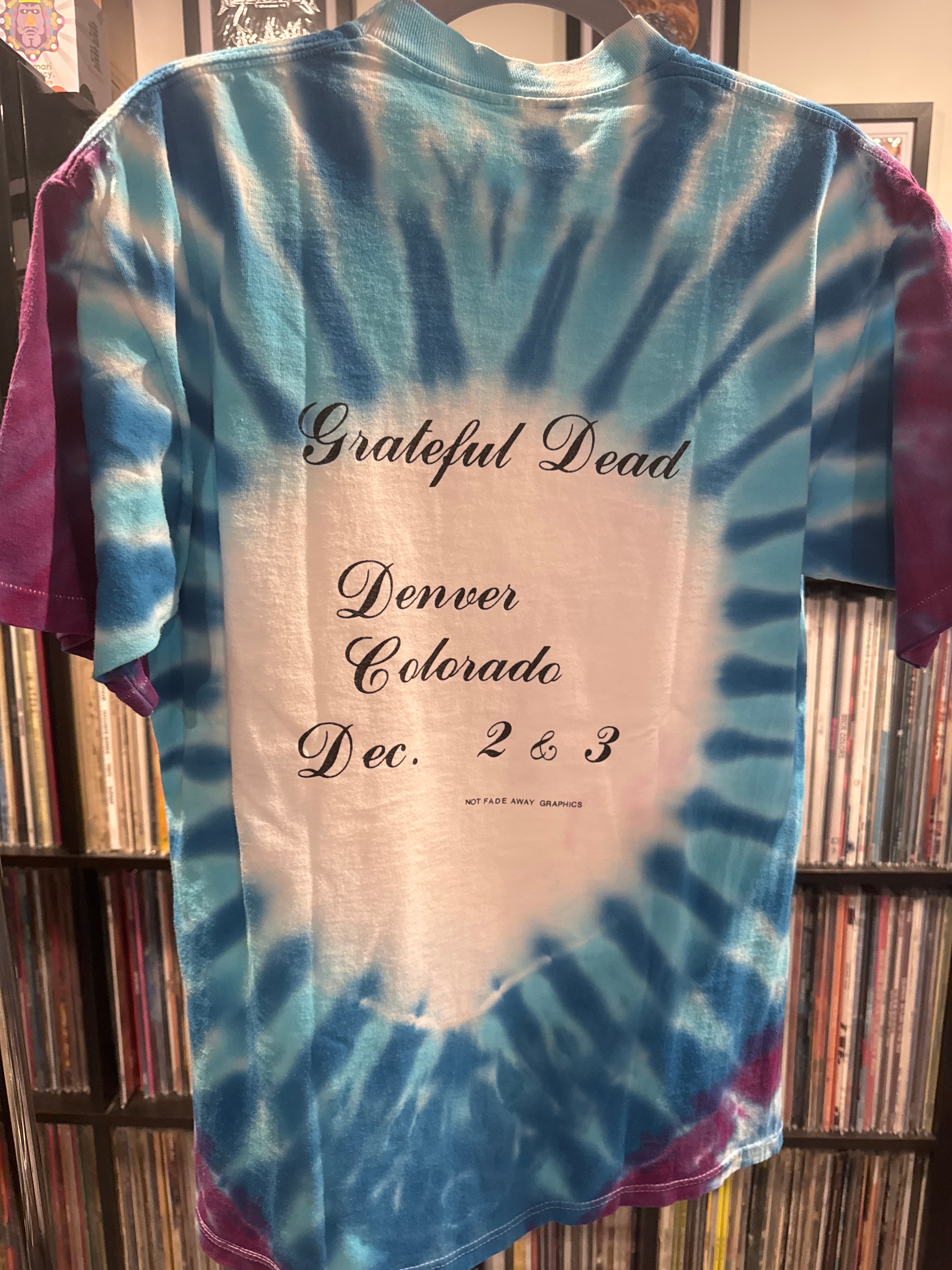 Grateful Dead Denver Ski Snow Mountain Tie Dye Single Stitch top Brockum