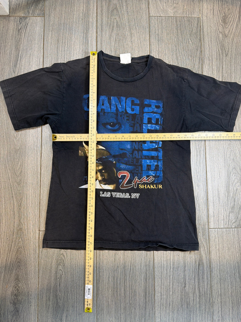 90s 2pac Tupac Shakur Gang Related Las Vegas T-Shirt Large