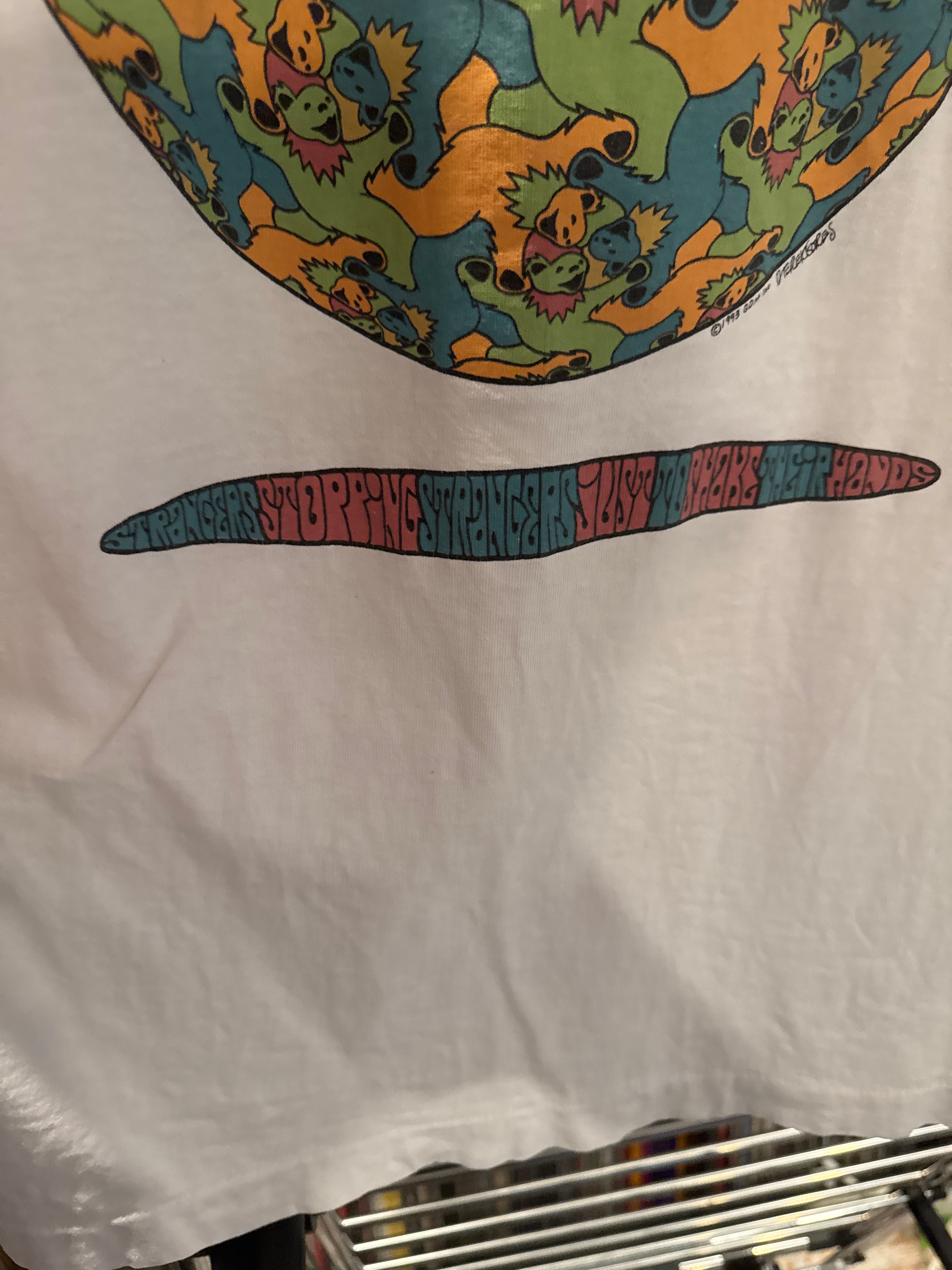 1993 Grateful Dead MC Escher Liquid Blue L White Rare