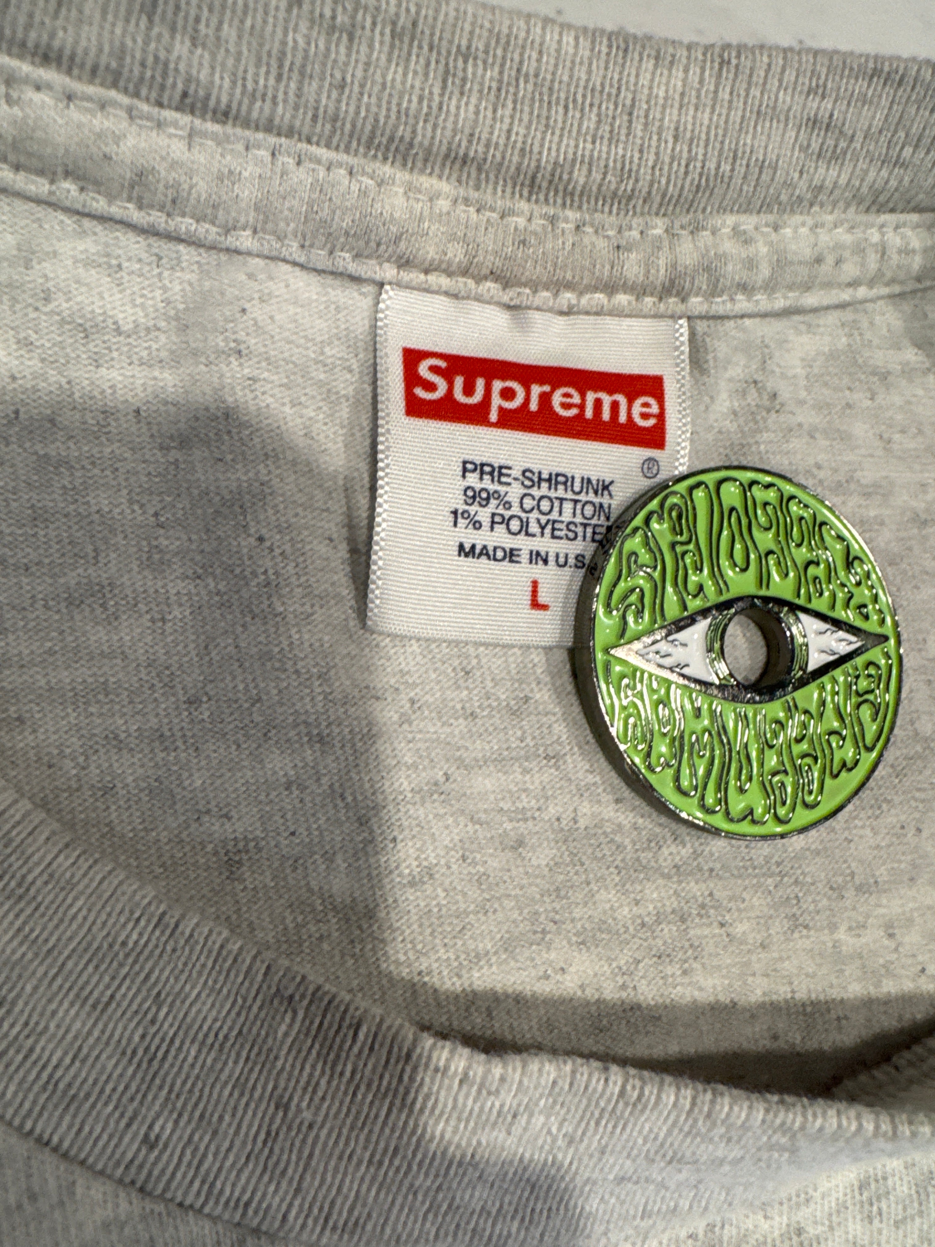 Supreme 'Cards' Gray T-Shirt Large