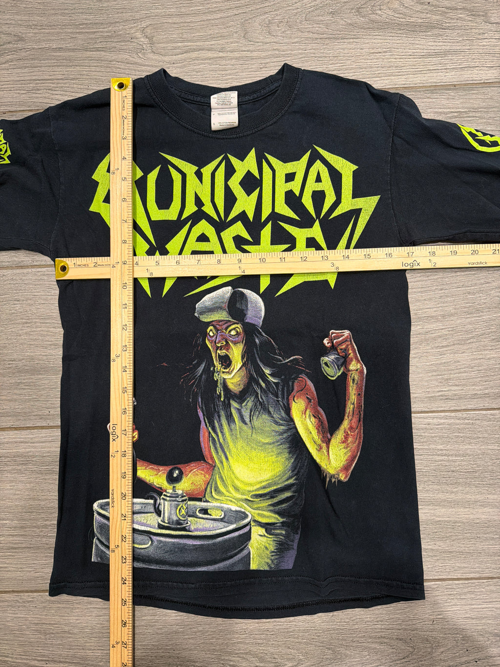 00s Municipal Waste Art of Partying Long Sleeve Black T-Shirt S