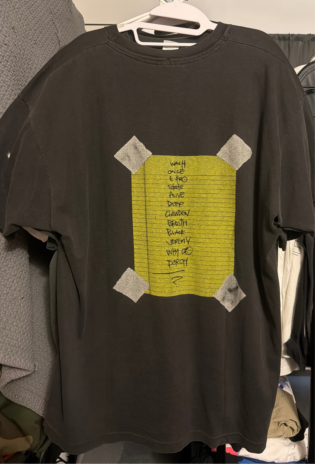 1993 Pearl Jam Alive Stick Double Sided Vintage Hanes Backstage T-Shirt XL