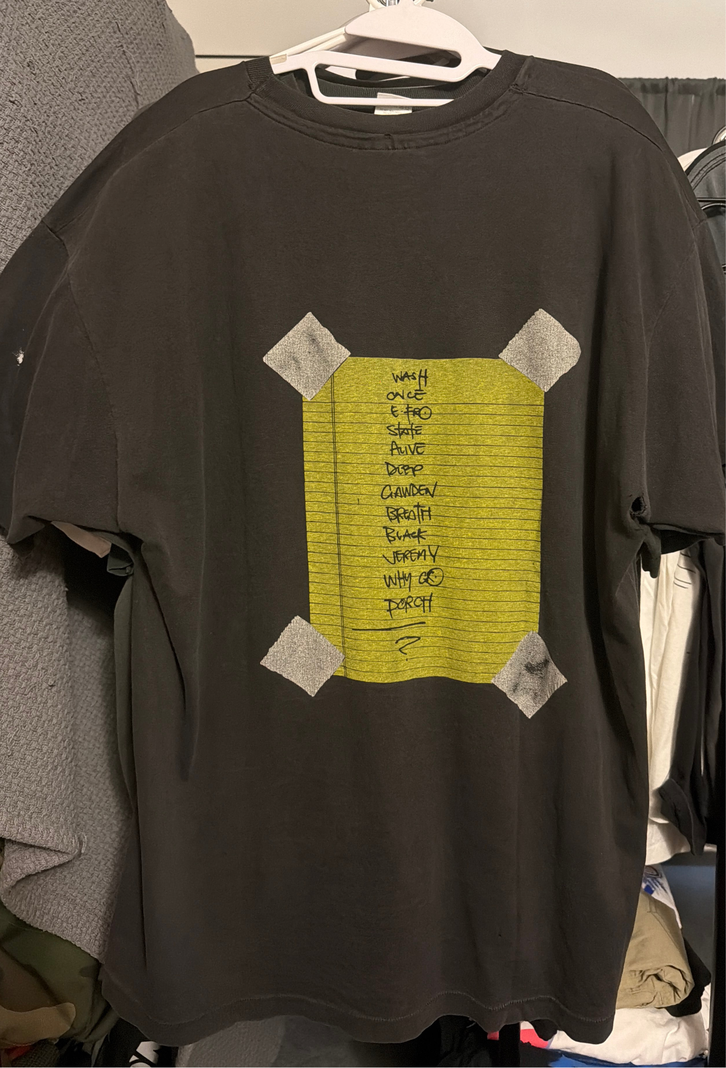 1993 Pearl Jam Alive Stick Double Sided Vintage Hanes Backstage T-Shirt XL