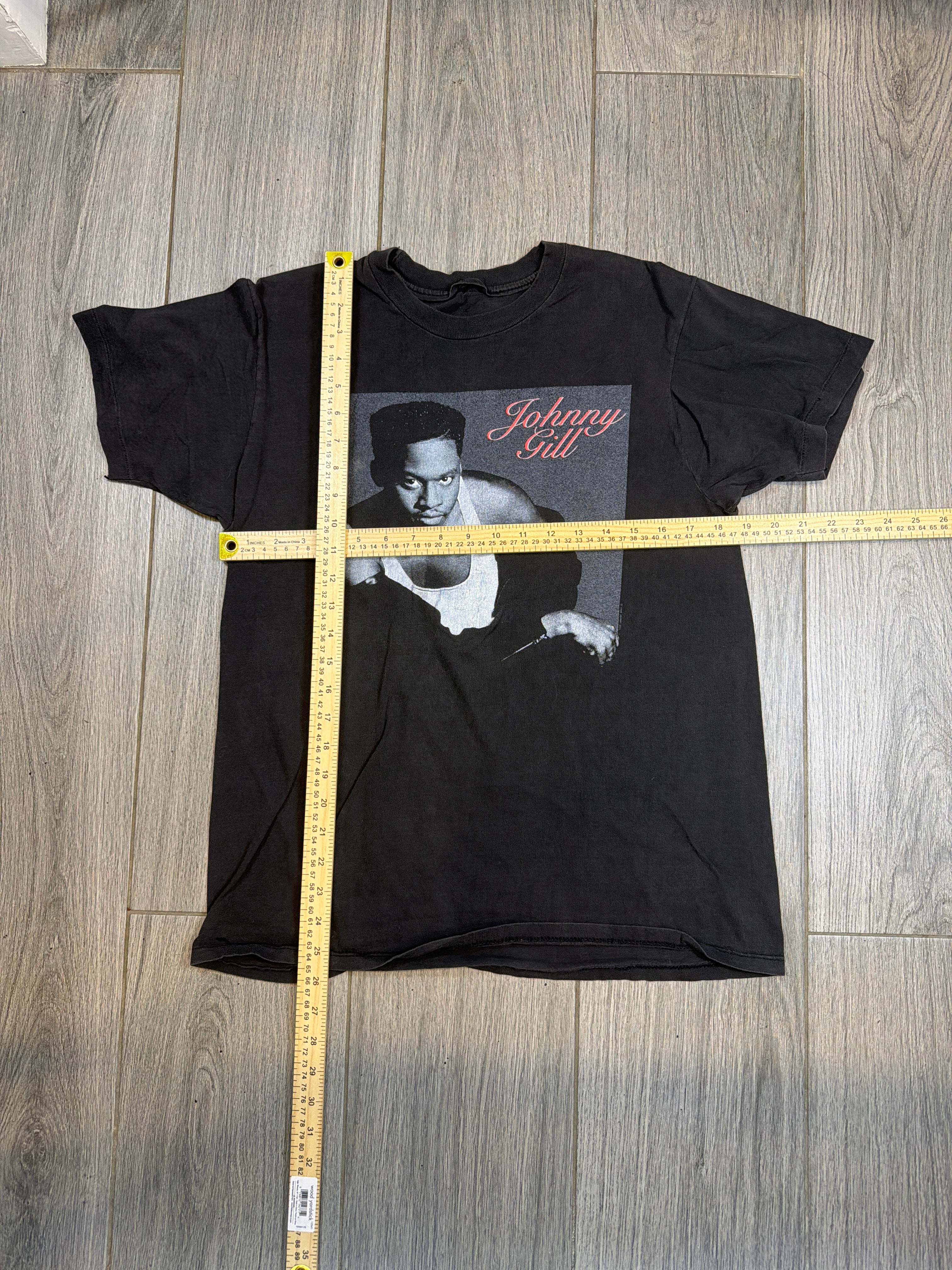 90s Johnny Gill Tour Black T-Shirt Medium