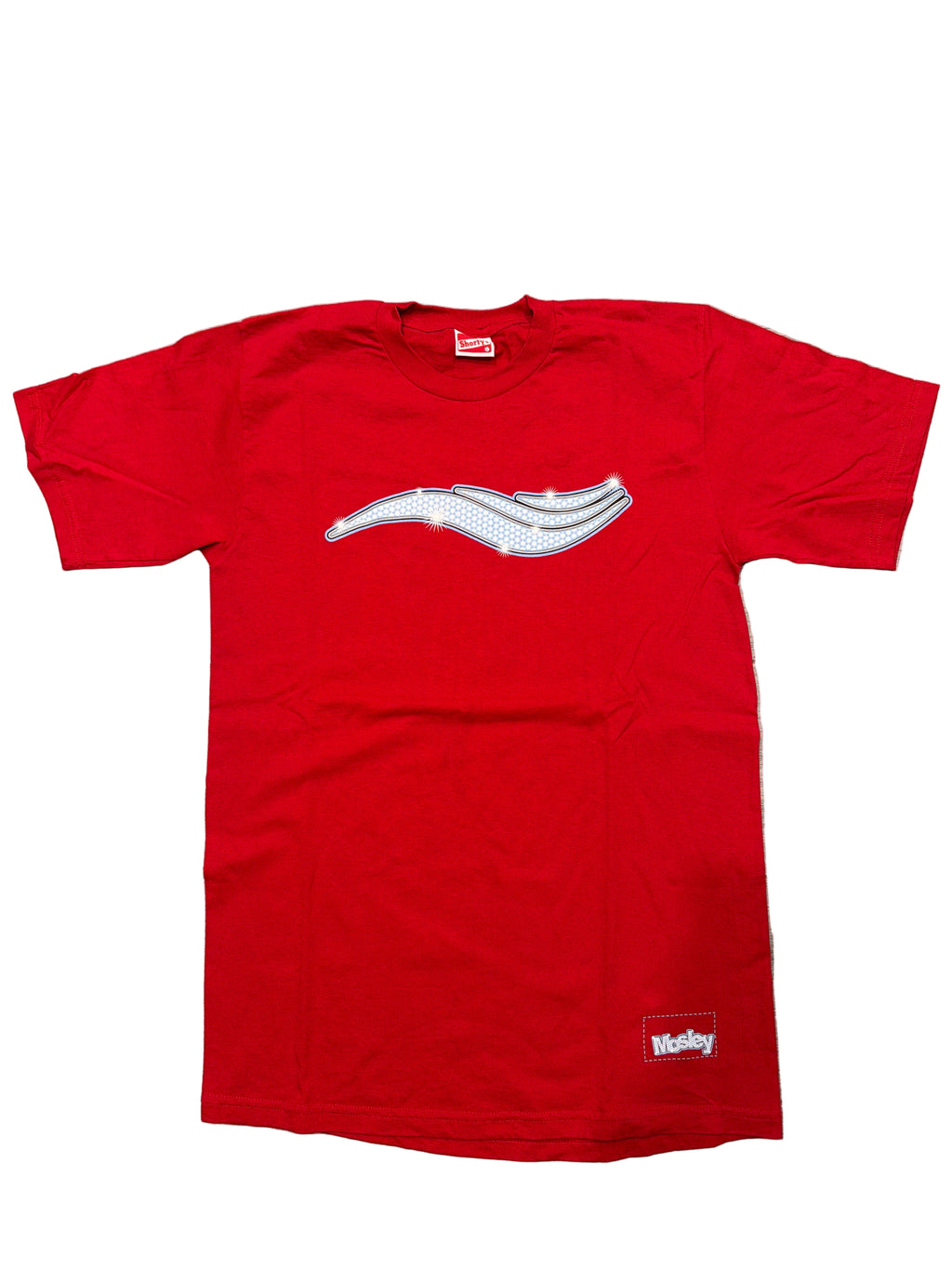 00s Shorty's Anthony Mosley Skate Bling Logo Red T-Shirt Large