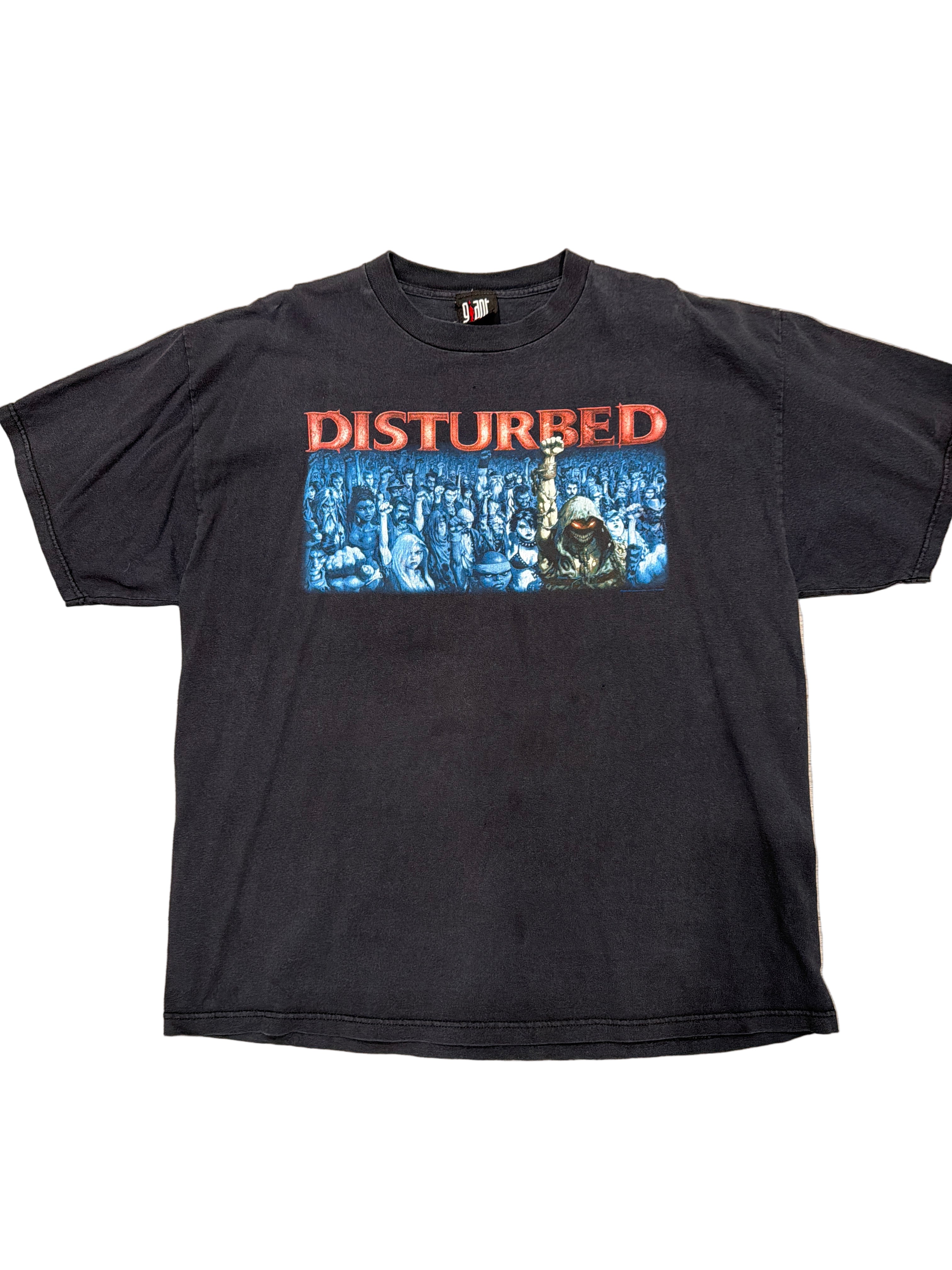 2006 Disturbed The Guy Logo Nu Metal Band Black T-Shirt XL