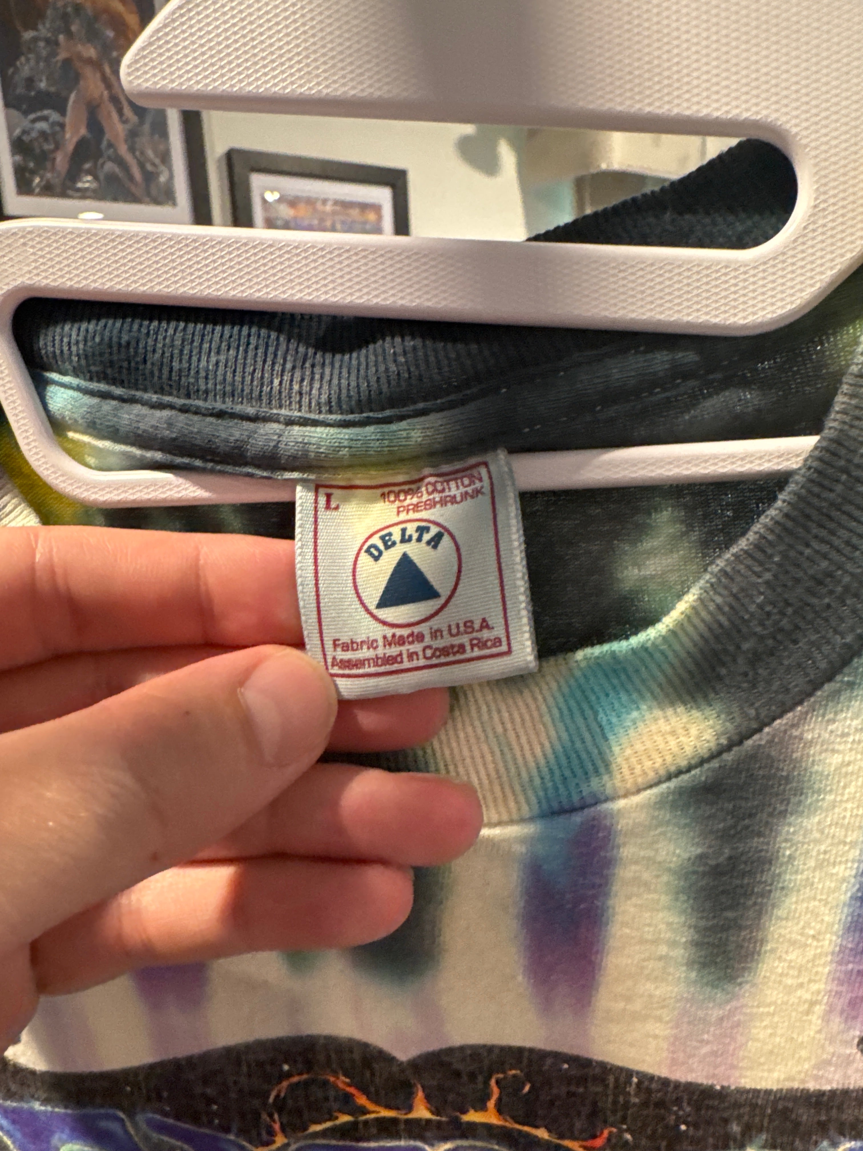 90s Jimi Hendrix Tie Dye Delta Large Authentic