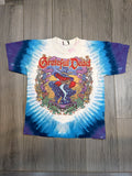 90s Grateful Dead Terrapin Moon Tie Dye Liquid Blue T-Shirt Medium