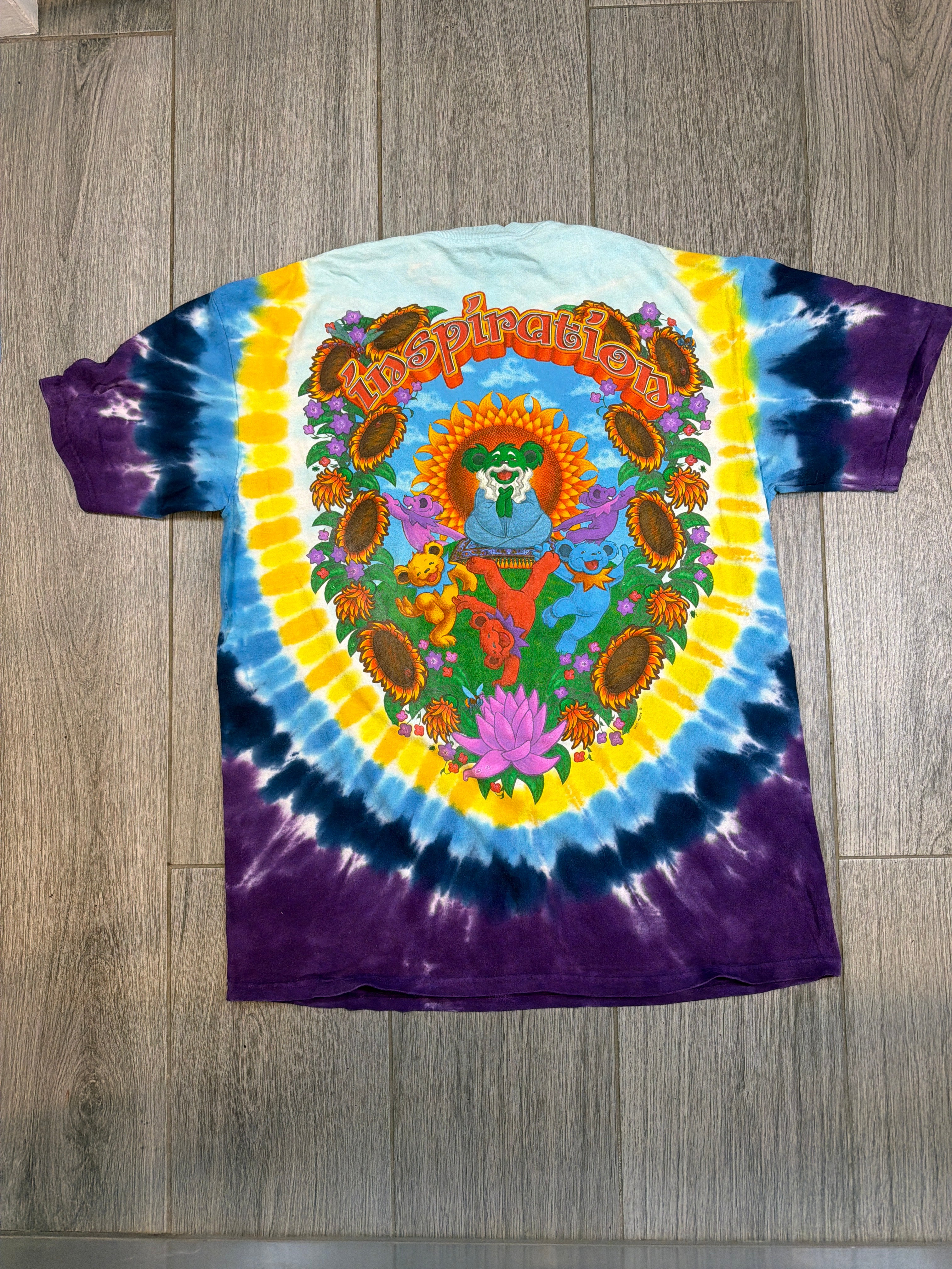2006 Grateful Dead Inspiration Tie Dye Liquid Blue T-Shirt Large