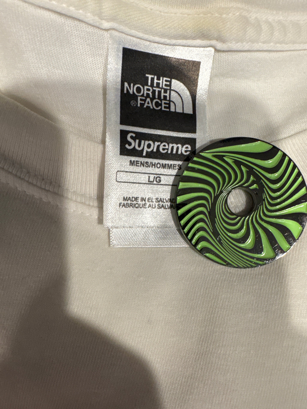 Supreme North Face Collab Streetwear White T-Shirt Large