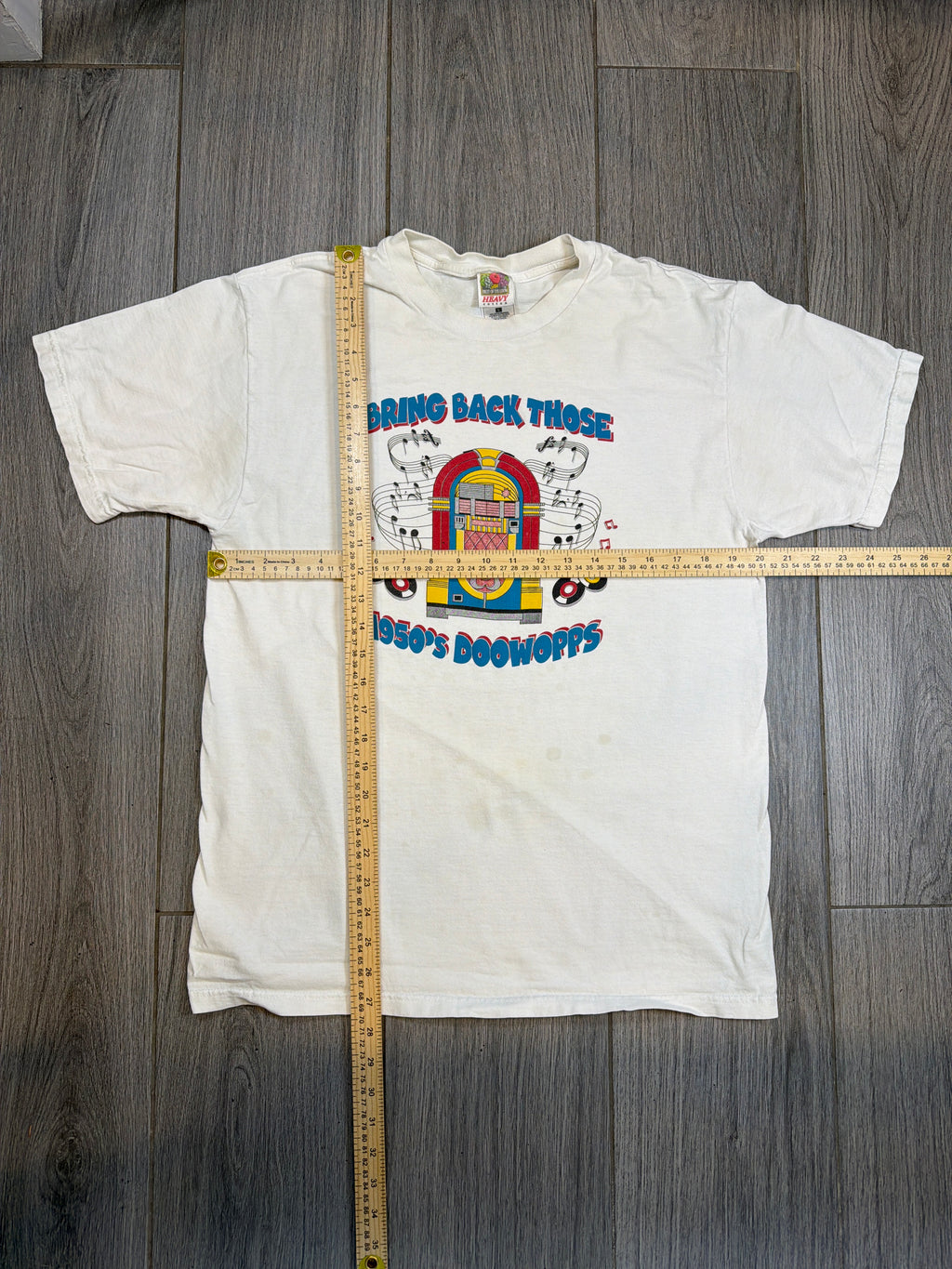 90s Bring Back the Fifties 50s Doowopp Jukebox White T-Shirt