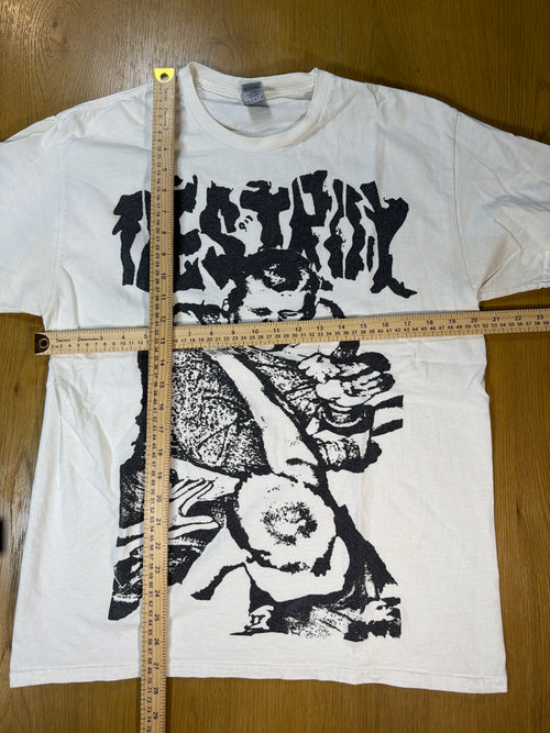 ilovepunx Punx Destroy White Punk T-Shirt Large