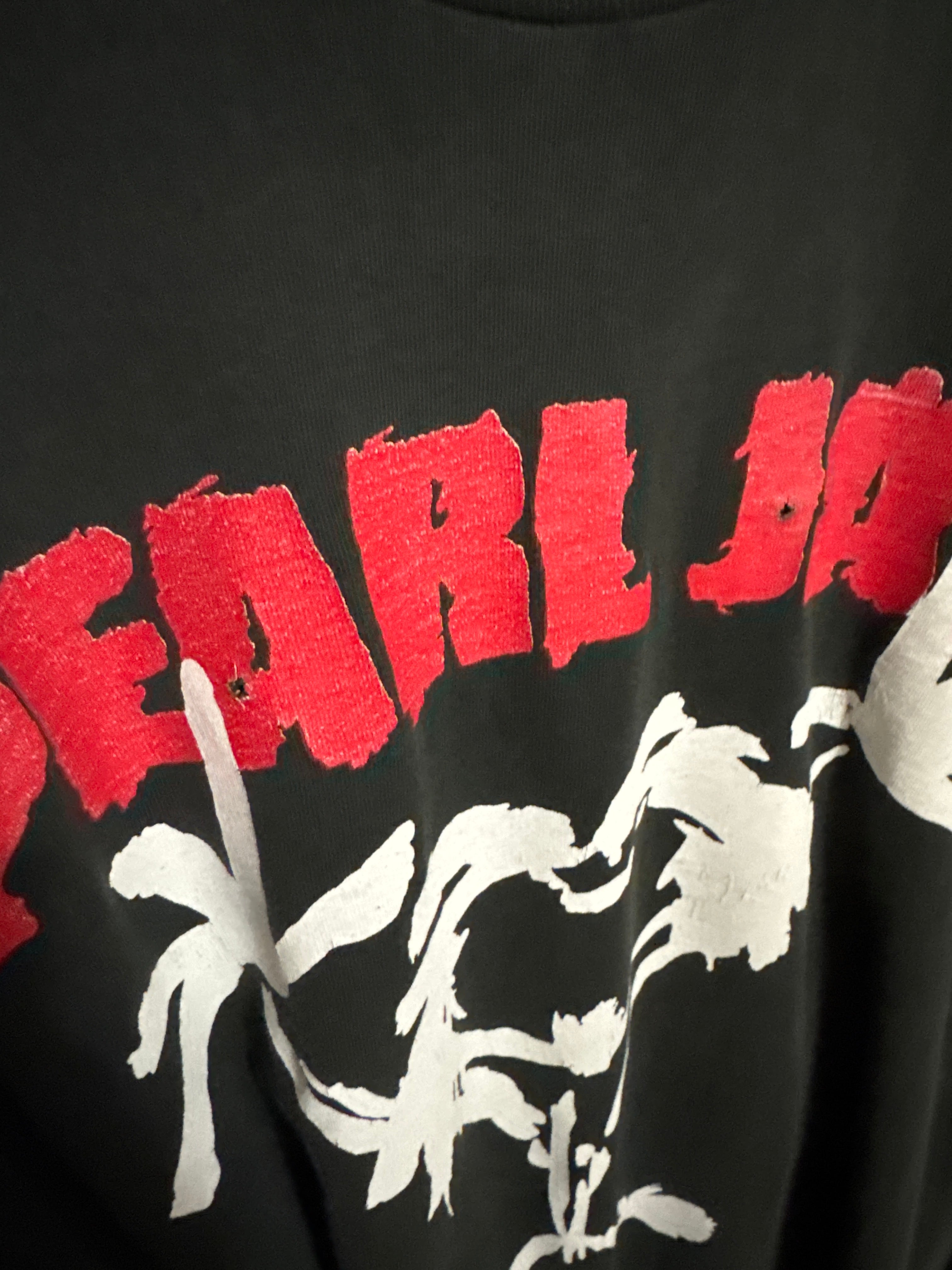 1993 Pearl Jam Alive Stick Double Sided FotL Vintage Black T-Shirt XL