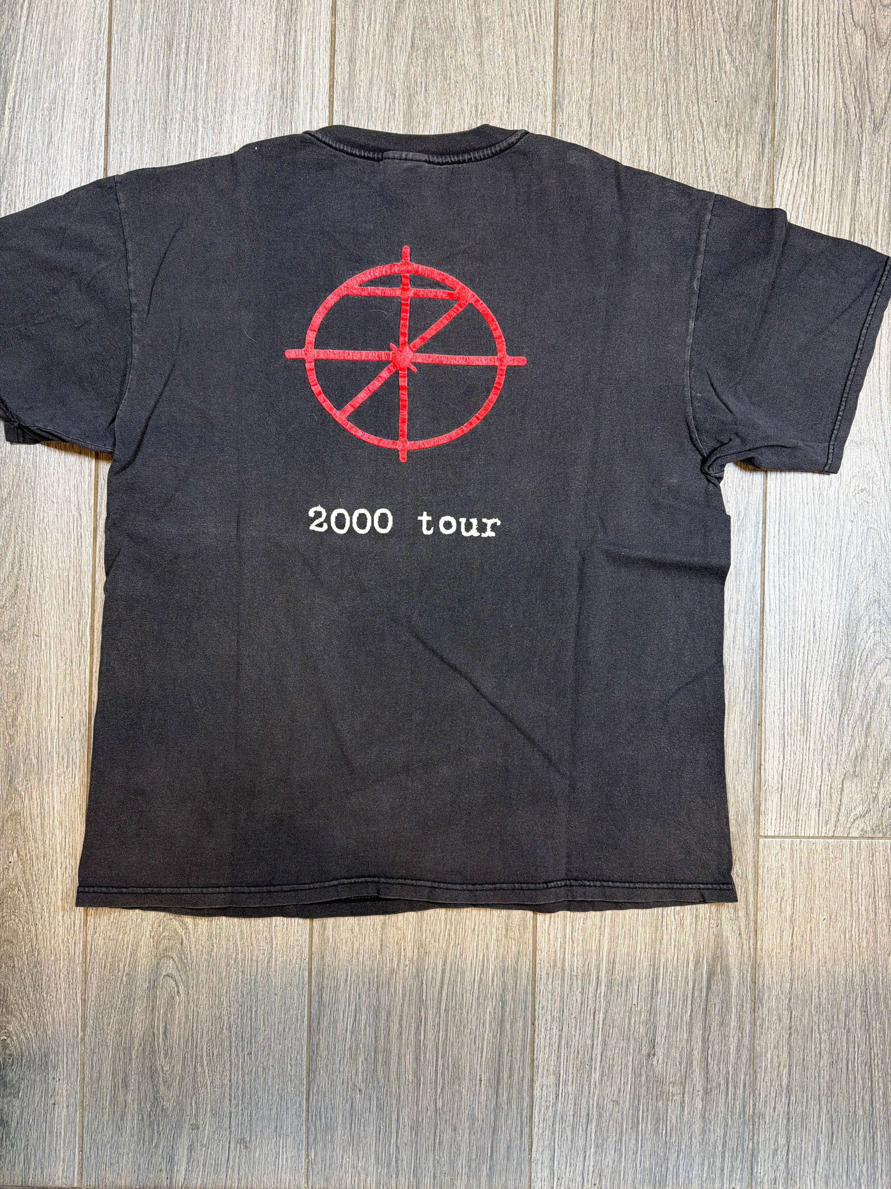 7 Seconds True Roots Show 2000 Tour Doppelseitiges Hardcore Schwarzes T-Shirt Größe L