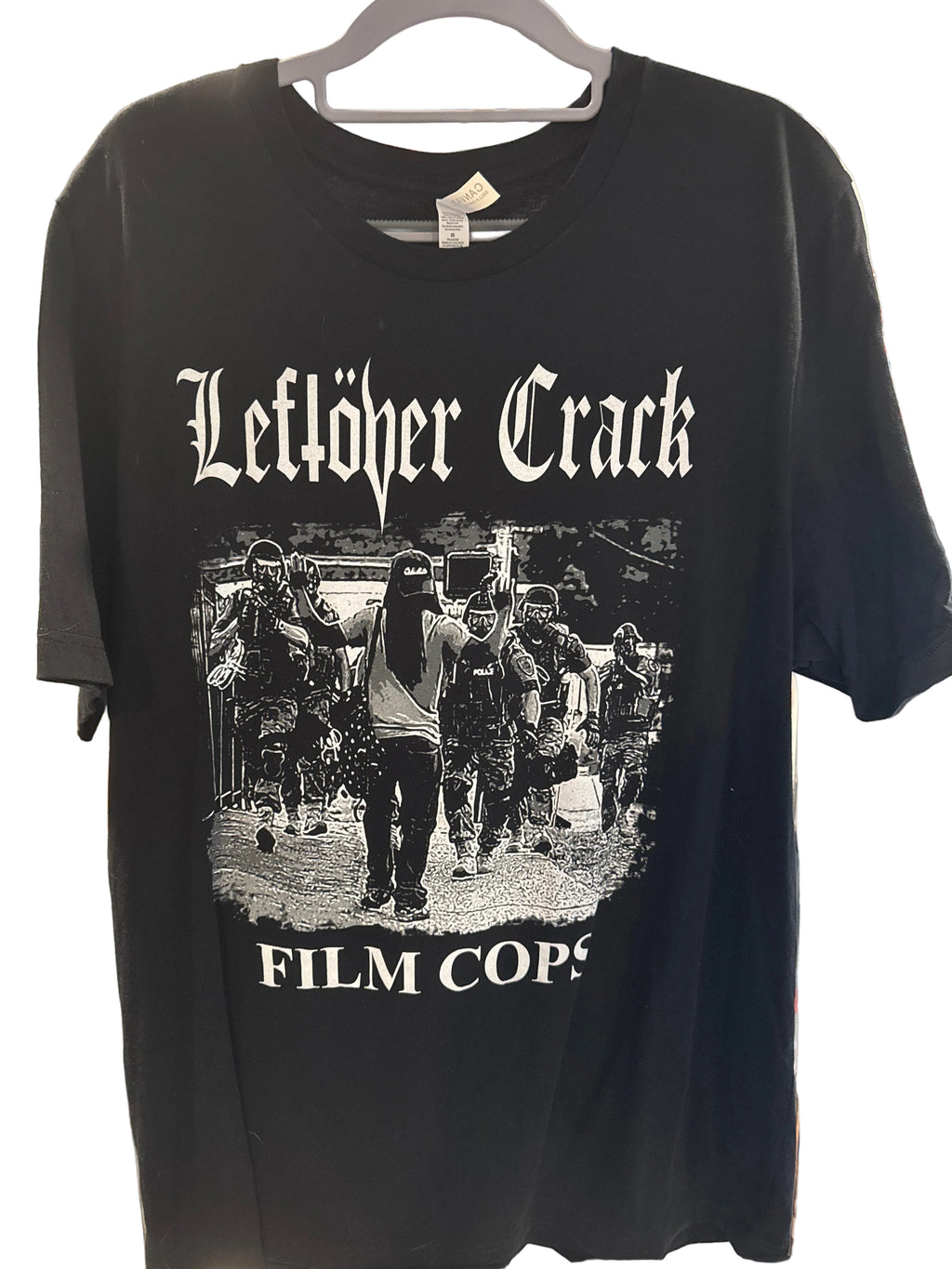 Leftover Crack Film Cops Black Punk Shirt Xl
