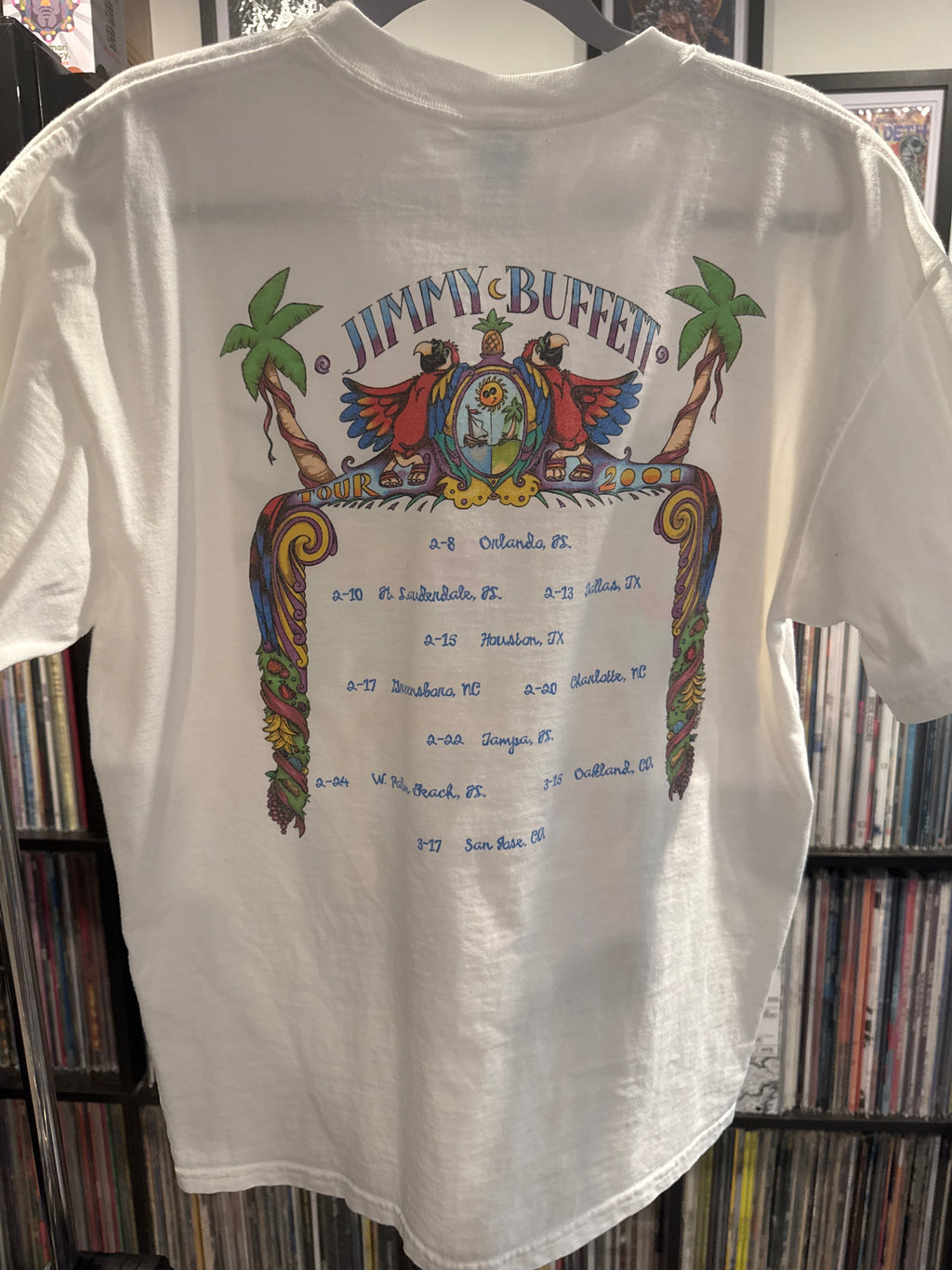 2001 Jimmy Buffet Tour Shirt White Large