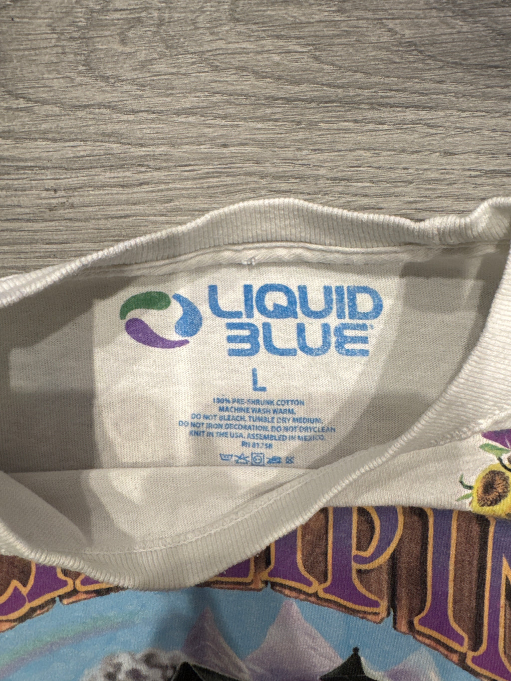 1999 Grateful Dead Terrapin Station Liquid Blue Tie Dye T-Shirt Large