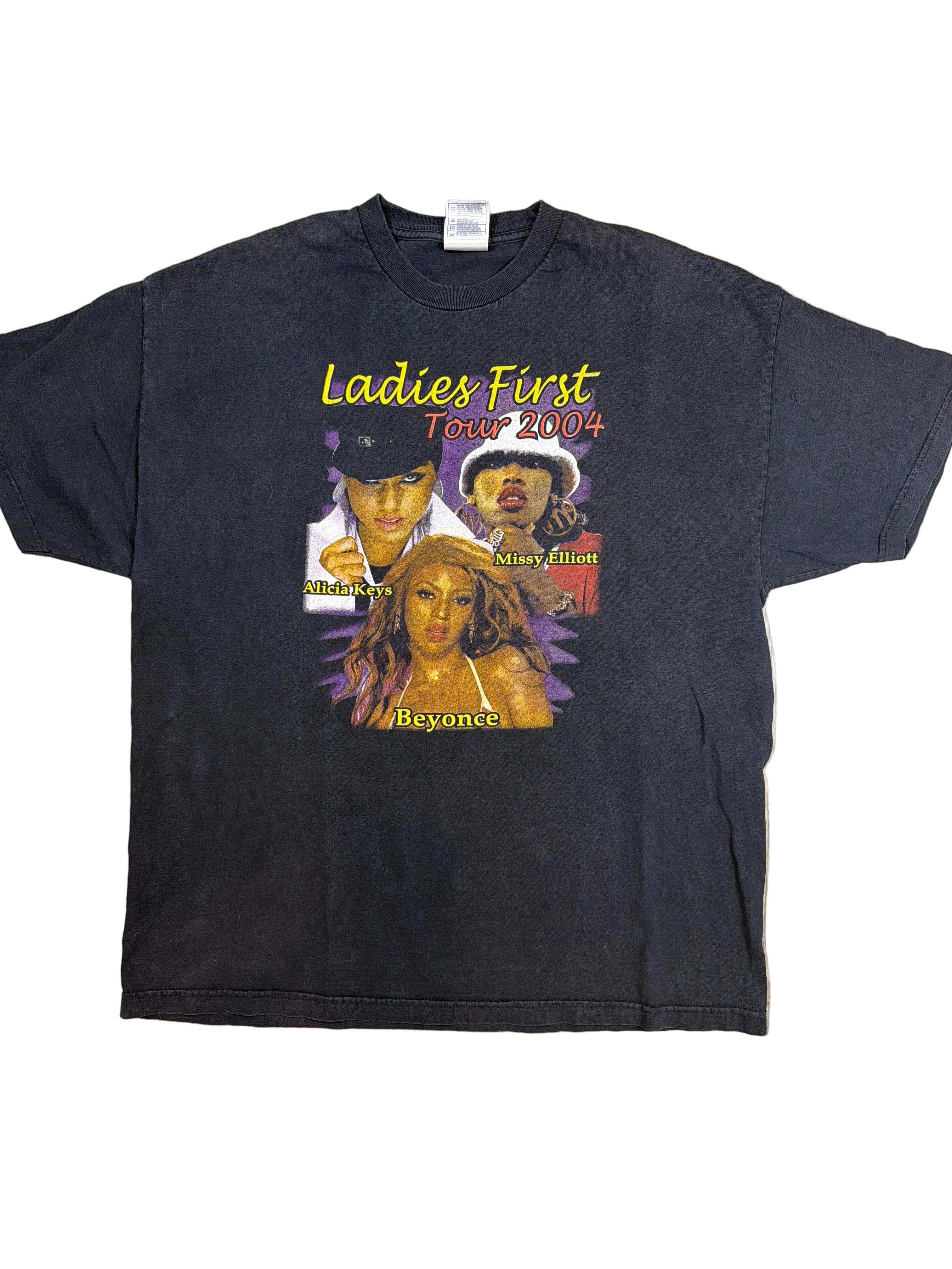 2004 Ladies First Tour Beyonce Missy Elliot Alicia Keys T-Shirt XL