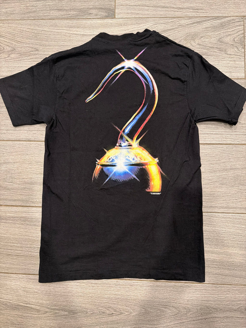 1991 Hook Film Promo Robin Williams Schwarzes T-Shirt Größe L