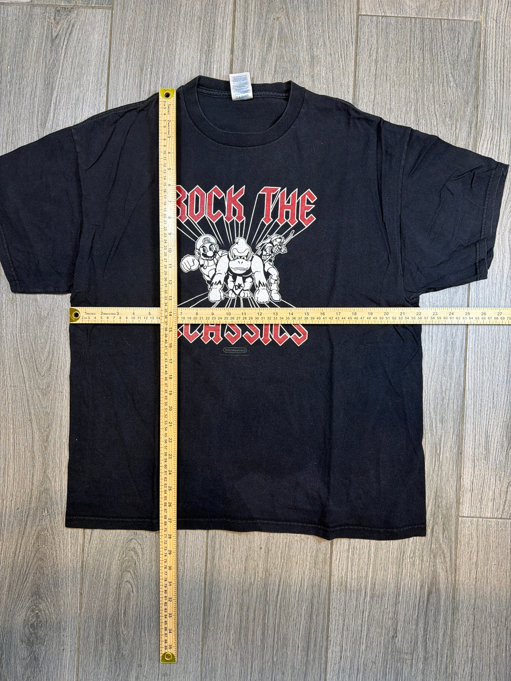 Nintendo Rock The Classics Metal Video Game Black T-Shirt Large 2005