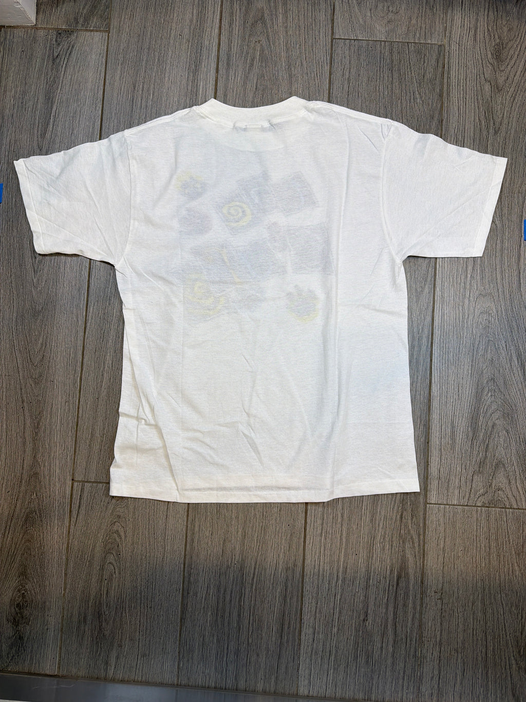 1987 The Cure Paw Prints Band White T-Shirt Large