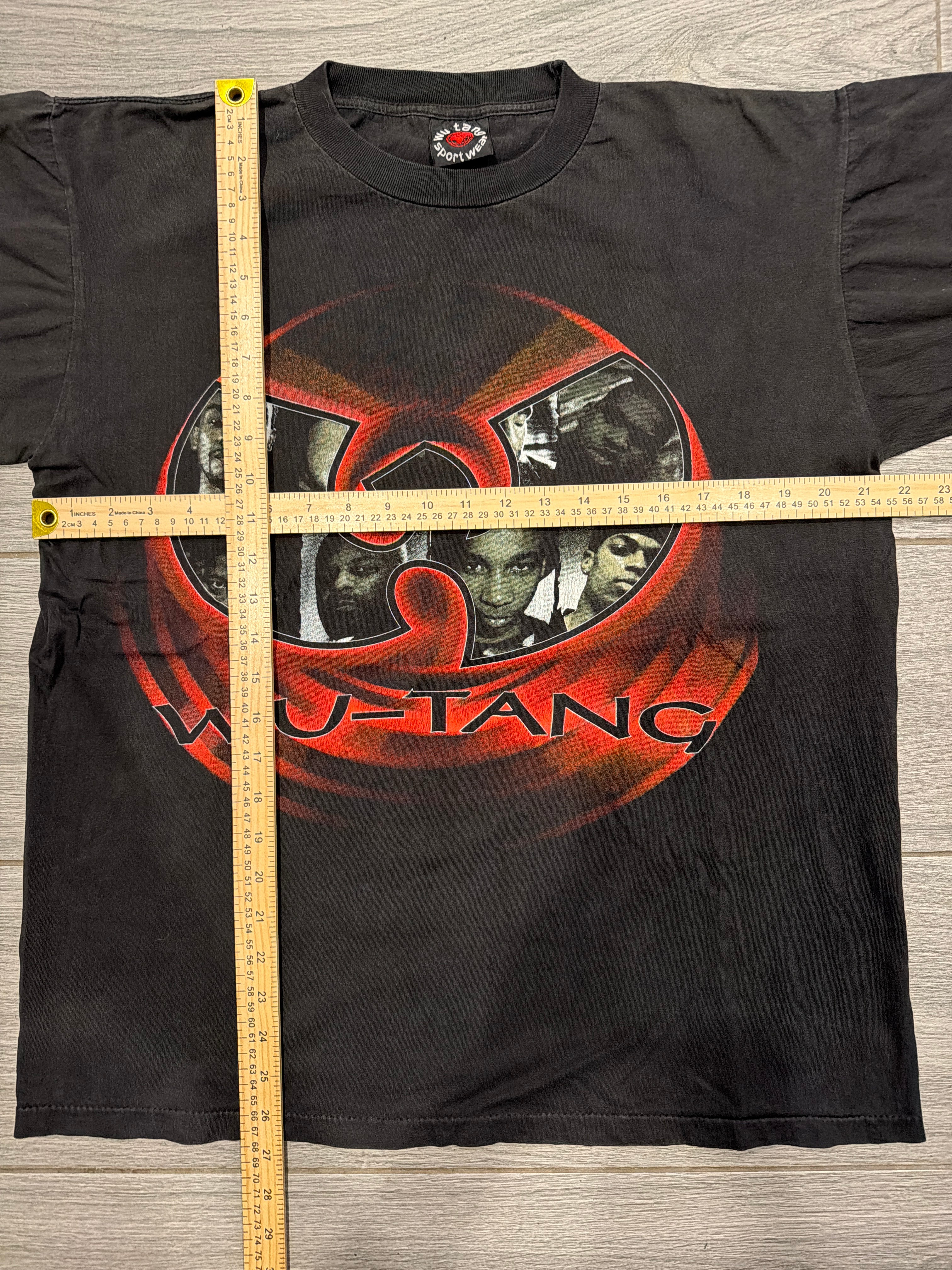 90s Wu Tang Clan Single Stitched Double Sided Black Red T-Shirt Large