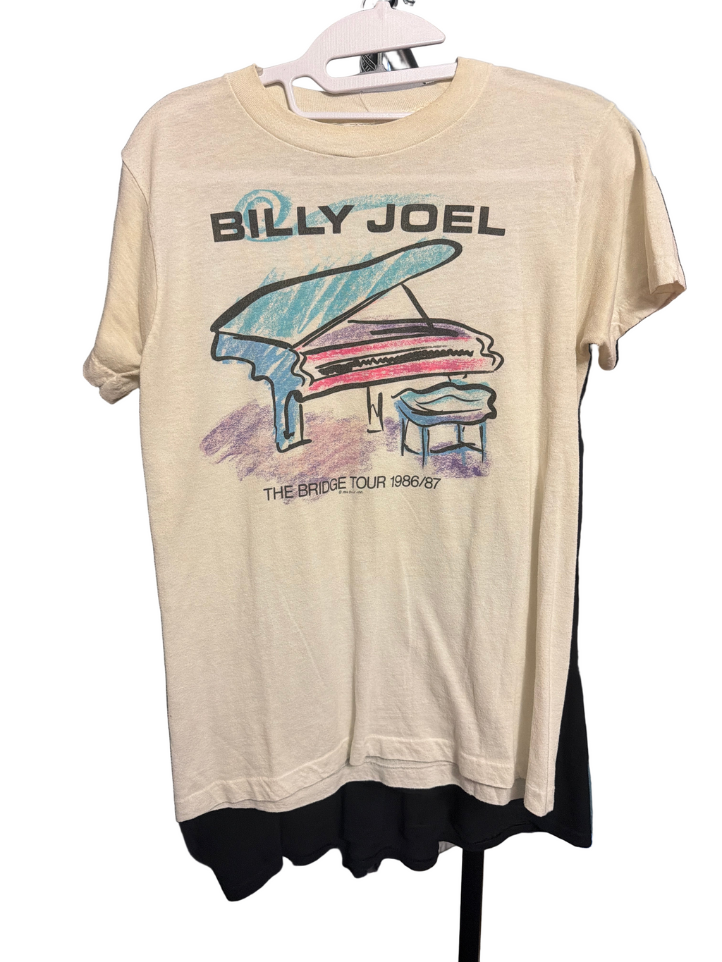 1986 Billy Joel 'The Bridge' Tour Ched Cream T-Shirt Medium