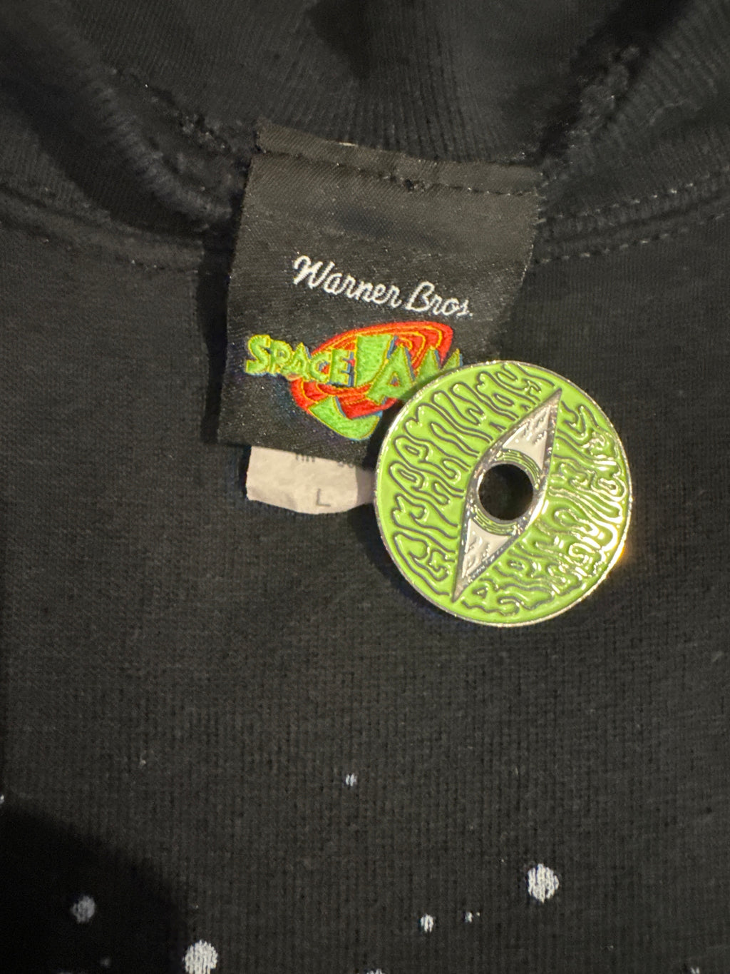 1996 Space Jam Pre Game/Half TIme Crew Neck Black Sweatshirt Large