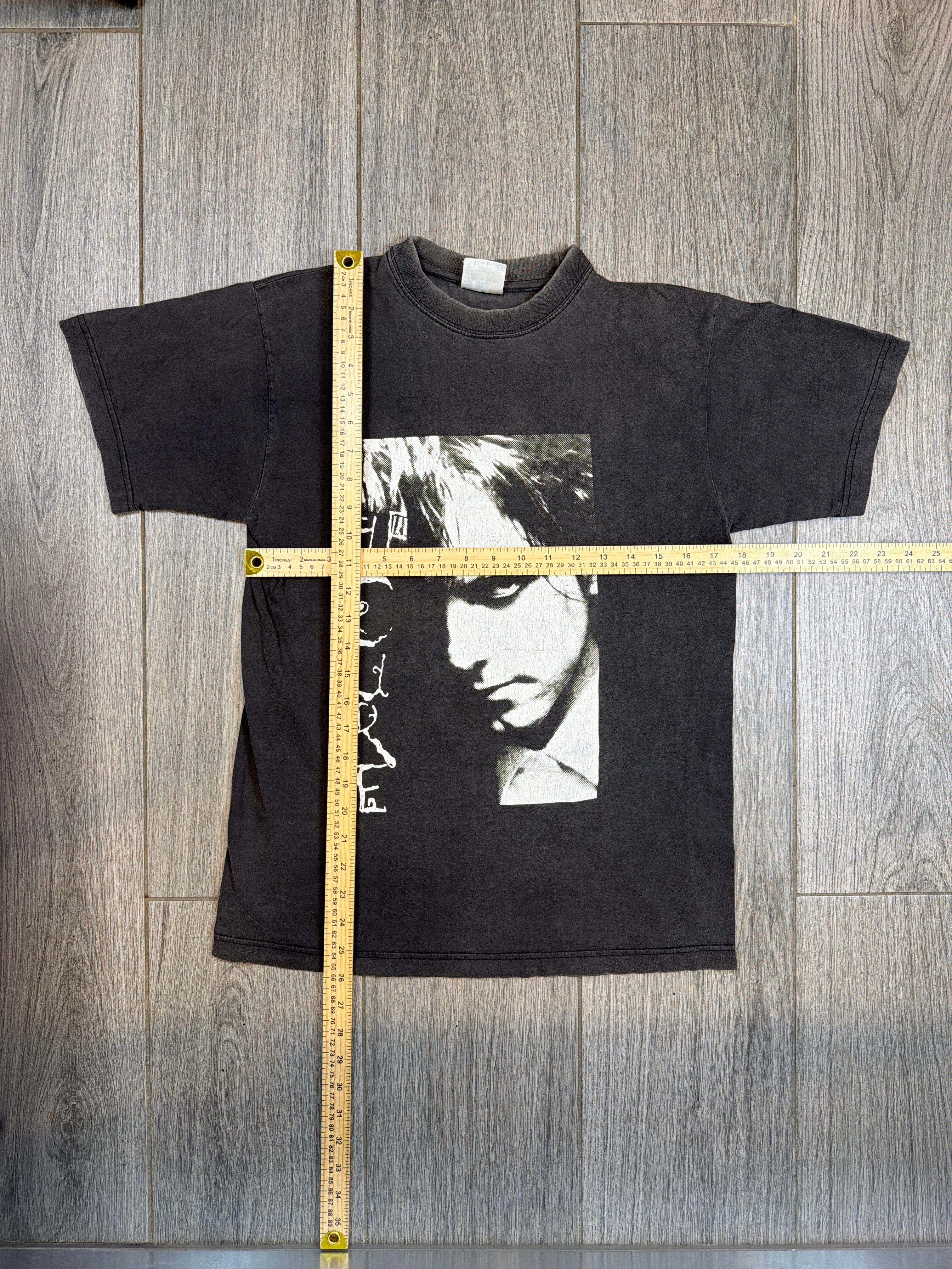 90s The Cure Robert Smith Spellout Black T-Shirt Medium