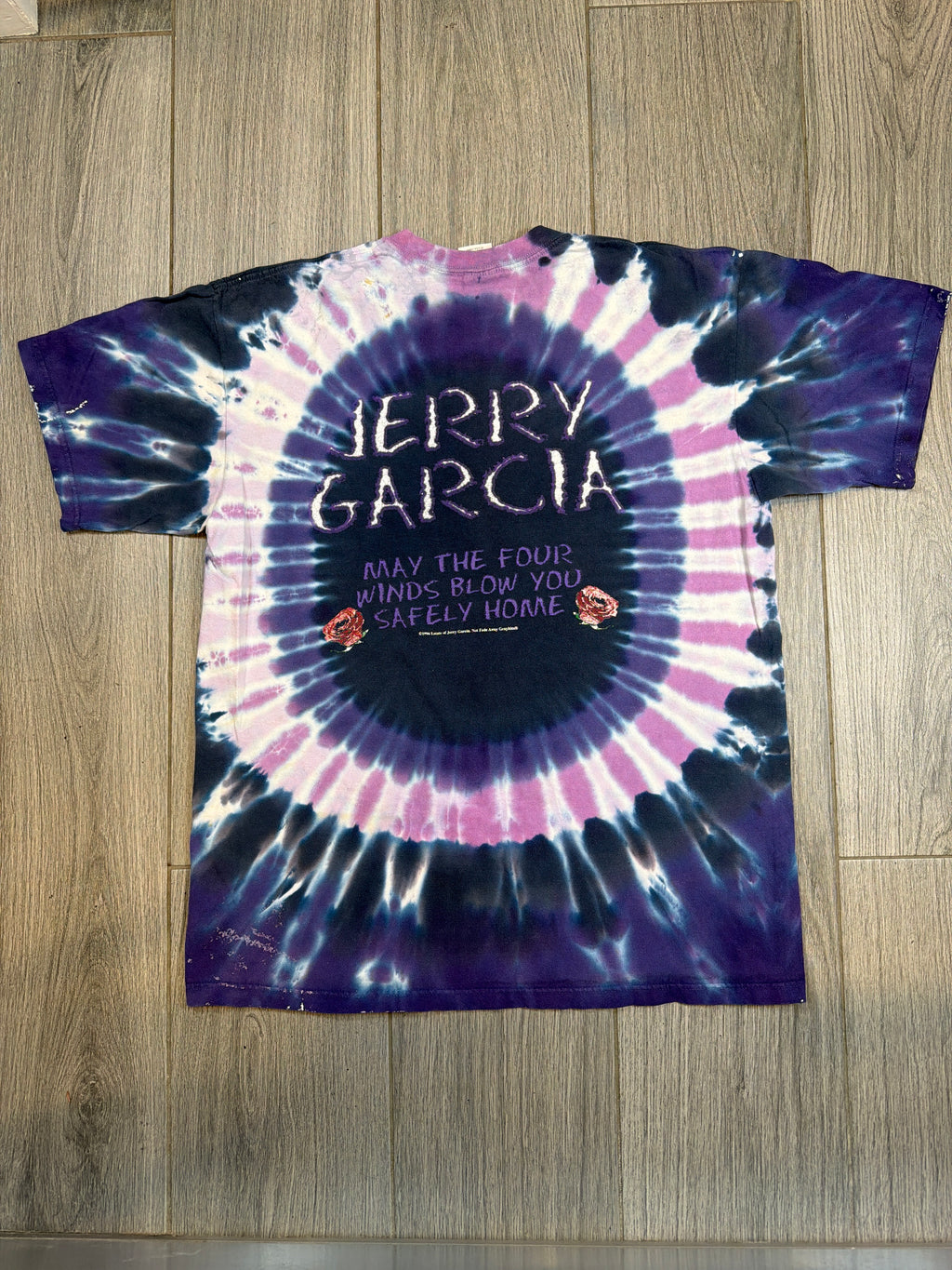 1995 Jerry Garcia Grateful Dead Four Winds Tie Dye T-Shirt Large