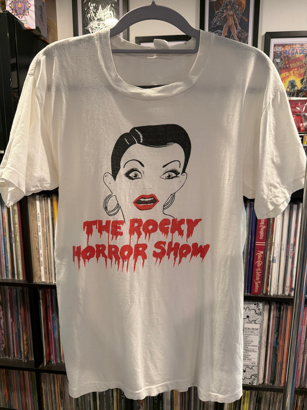 80s Rocky Horror Picture Show White Thin Vintage M/L T Shirt
